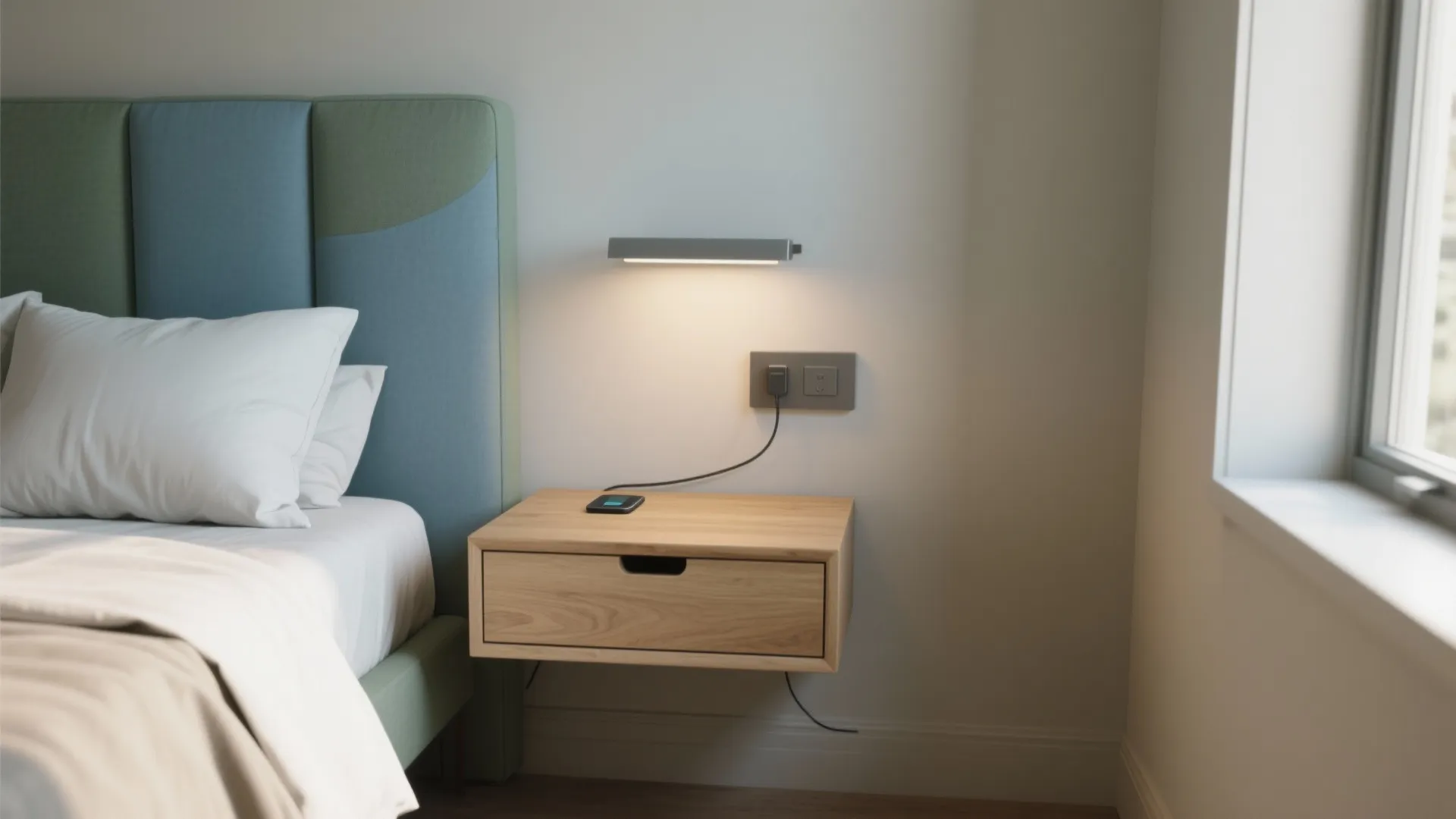 Small Wall Mounted Bedside Table: Smart Space Solutions: Fast-Track Guide to Maximizing Bedside Storage in 1 Minute