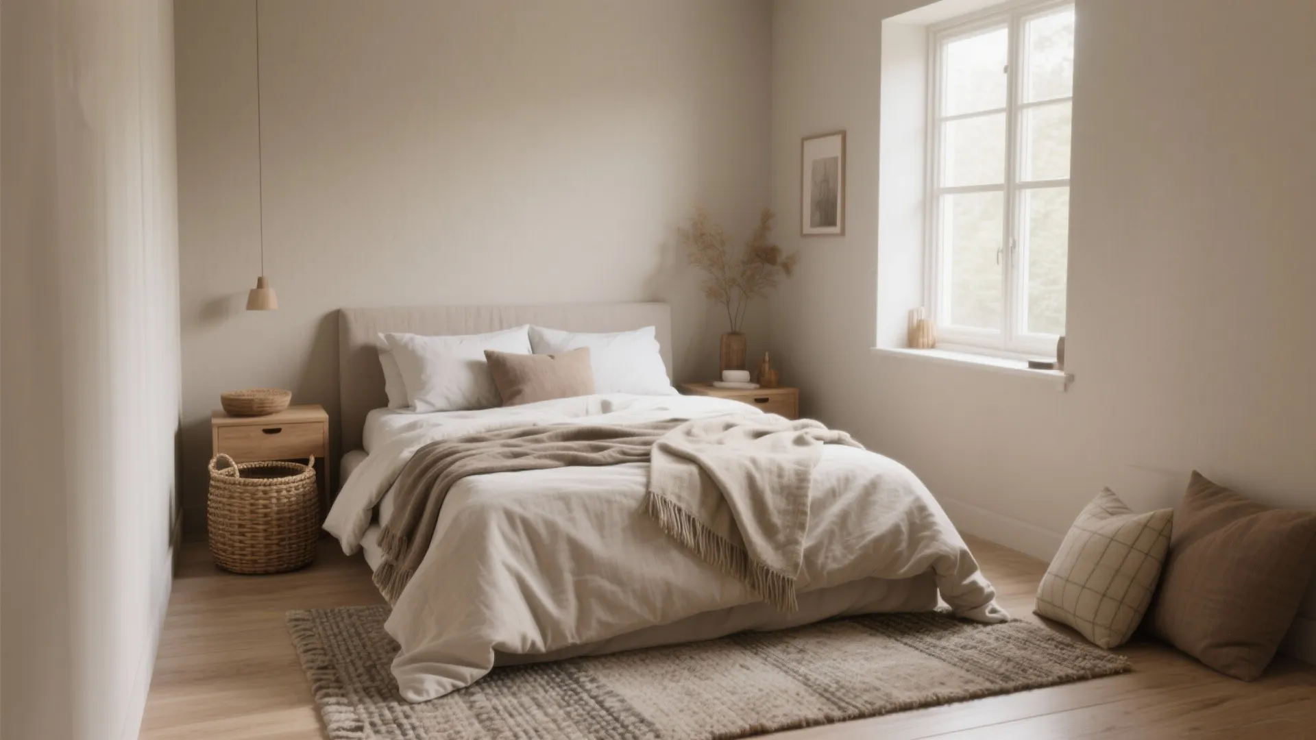 1. Calming Neutrals with Layered Texture
