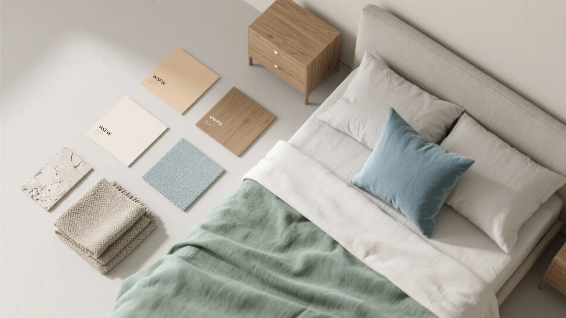 Soft, calming color palette