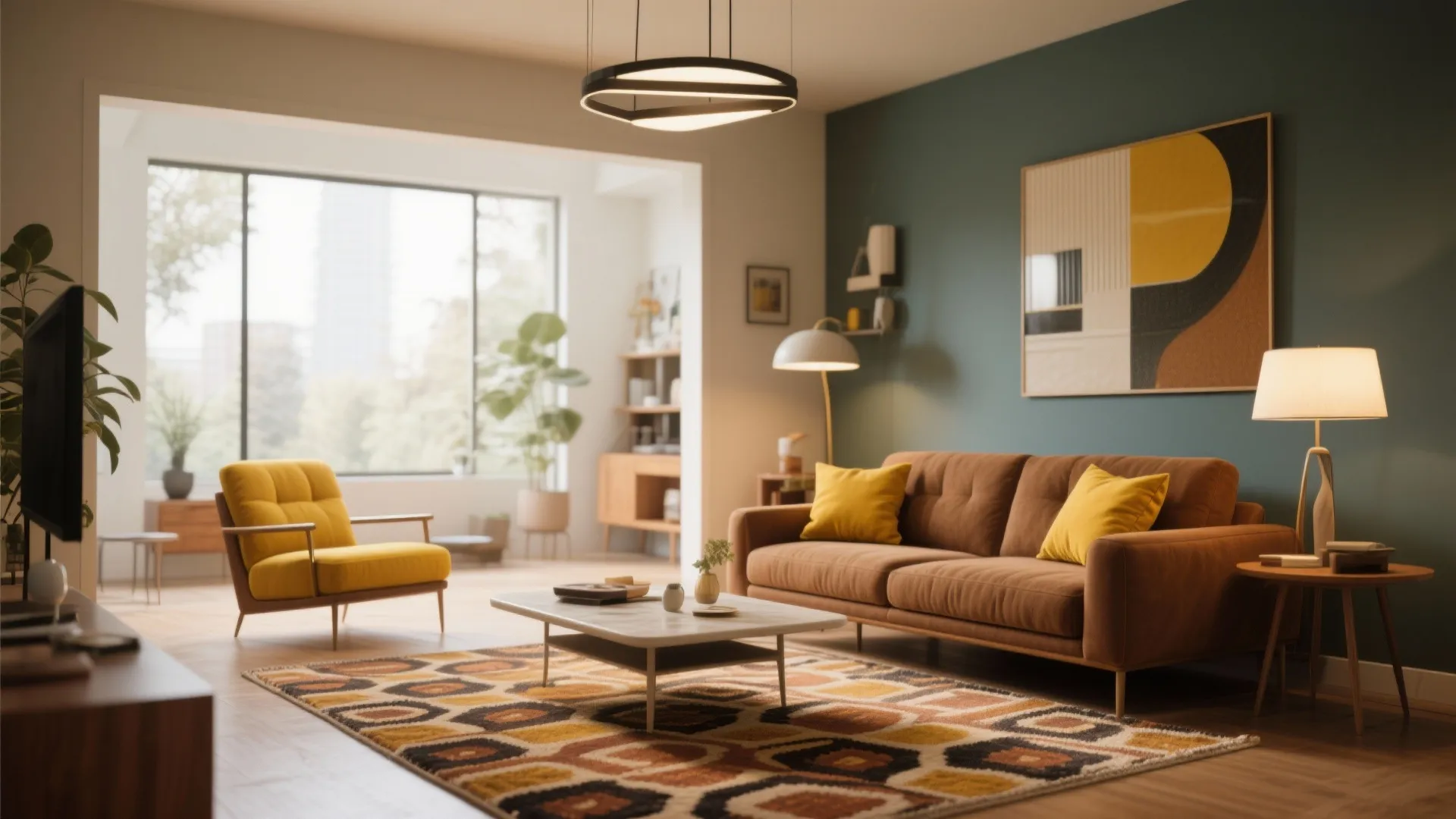 8. Camel and Mustard Retro Charm