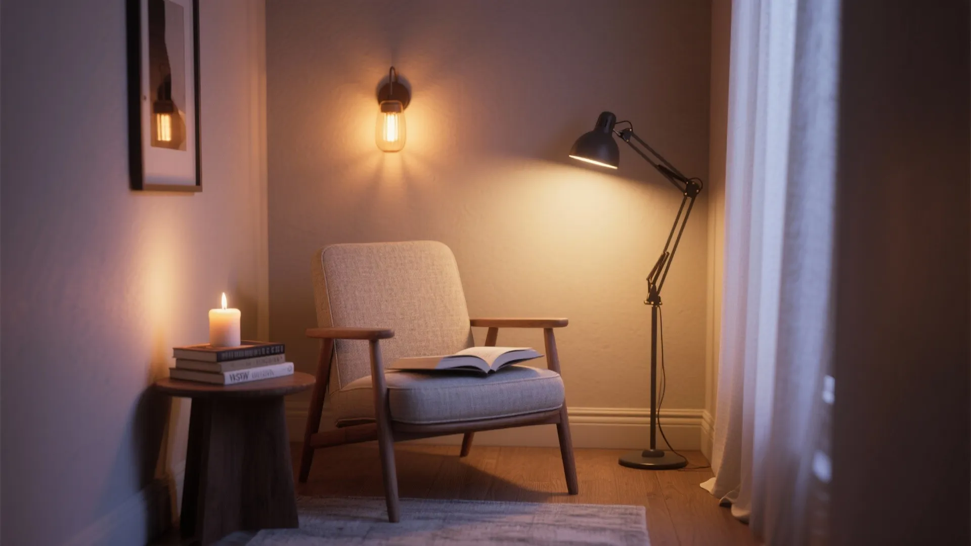 5. Mix of Candle Lights and Task Lamps