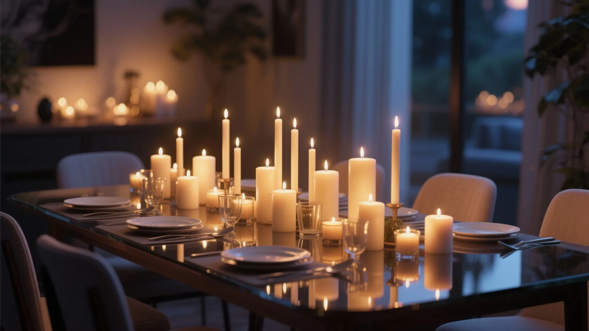 2. Cluster of candles of varying heights