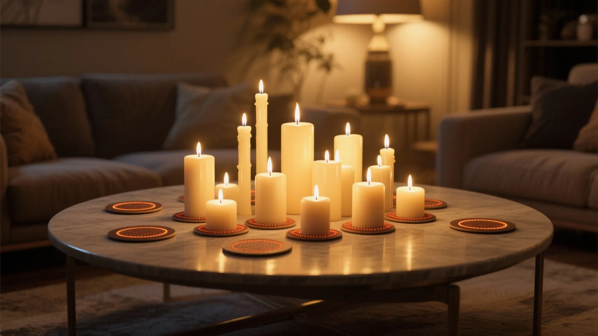4. Candle Clusters for Cozy Evenings