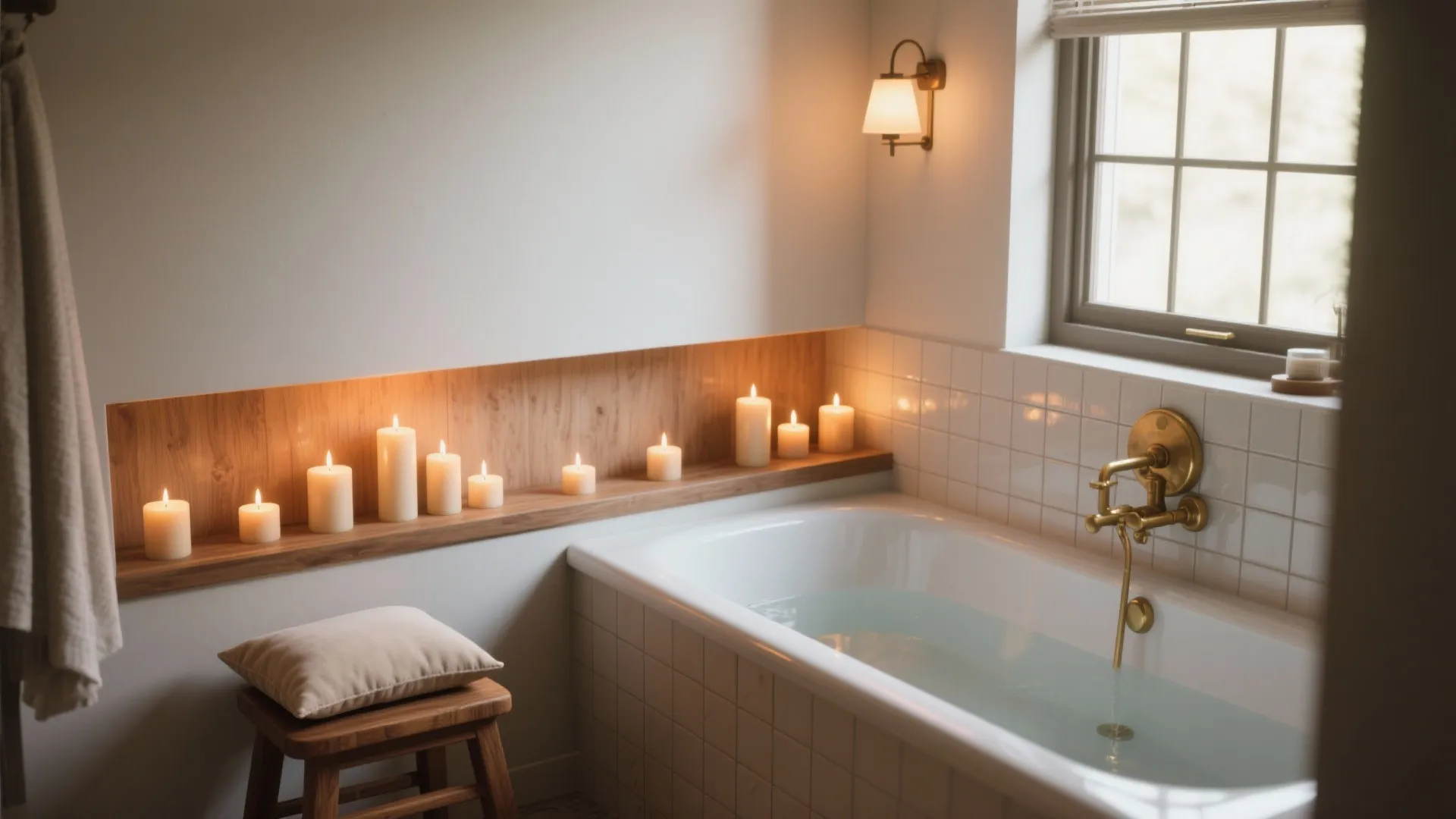 1. Candlelit Soaking Nook