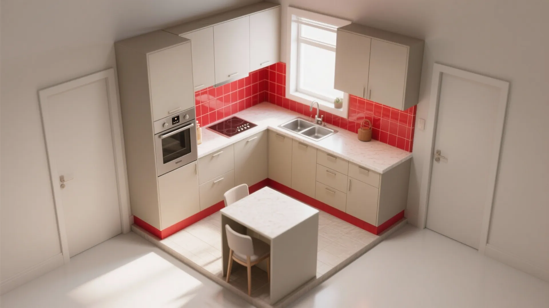 3. Candy-Apple Pop with Neutrals