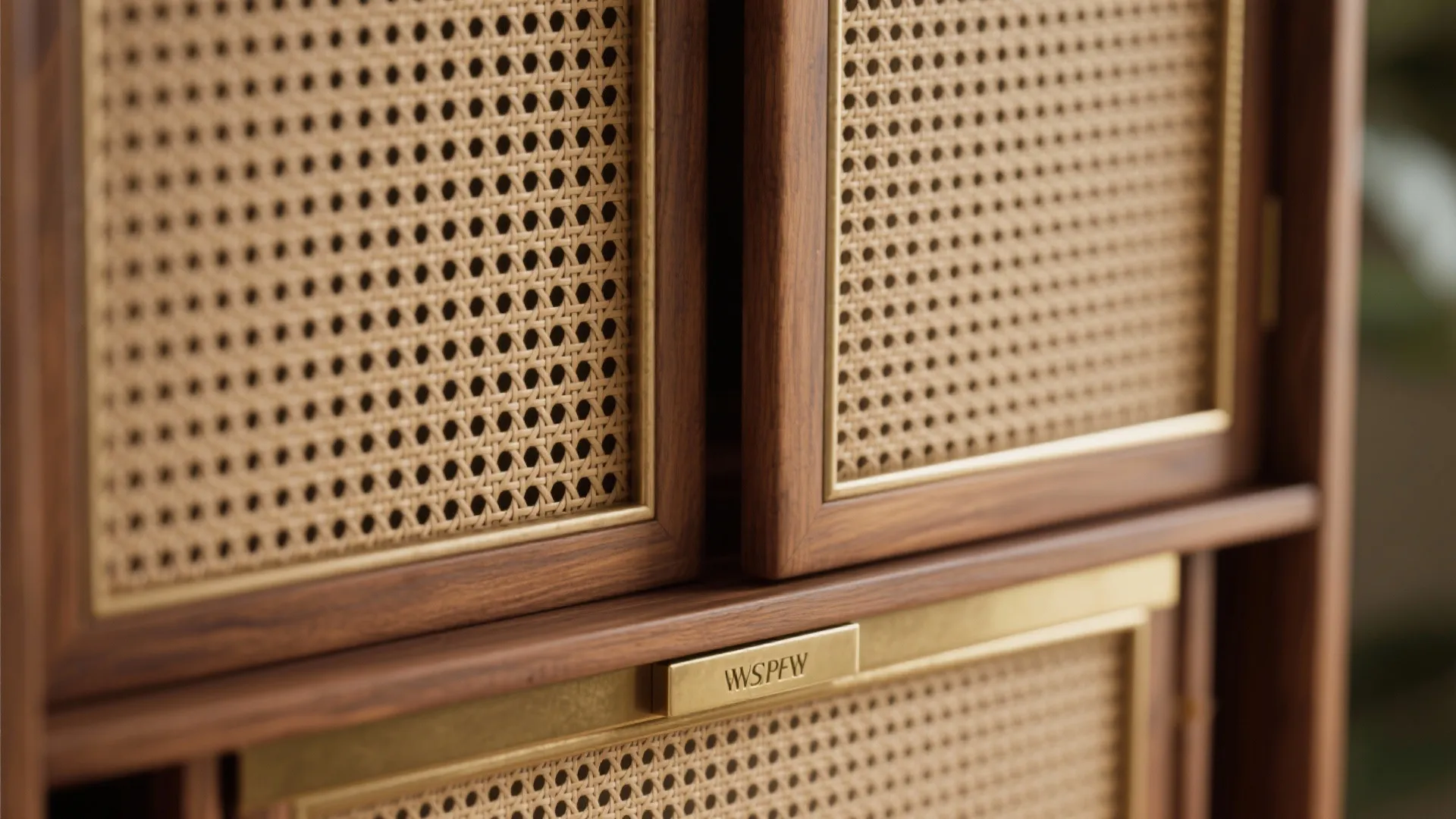 Warmth Through Natural Materials: Timber, Cane, and Brass