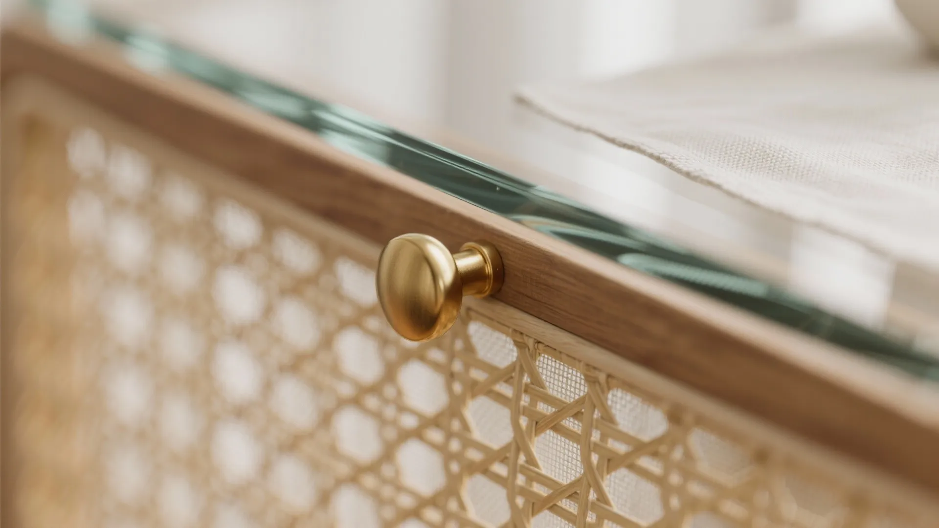 Idea 4: Low-Iron Clear Glass with Sheer or Cane Backing