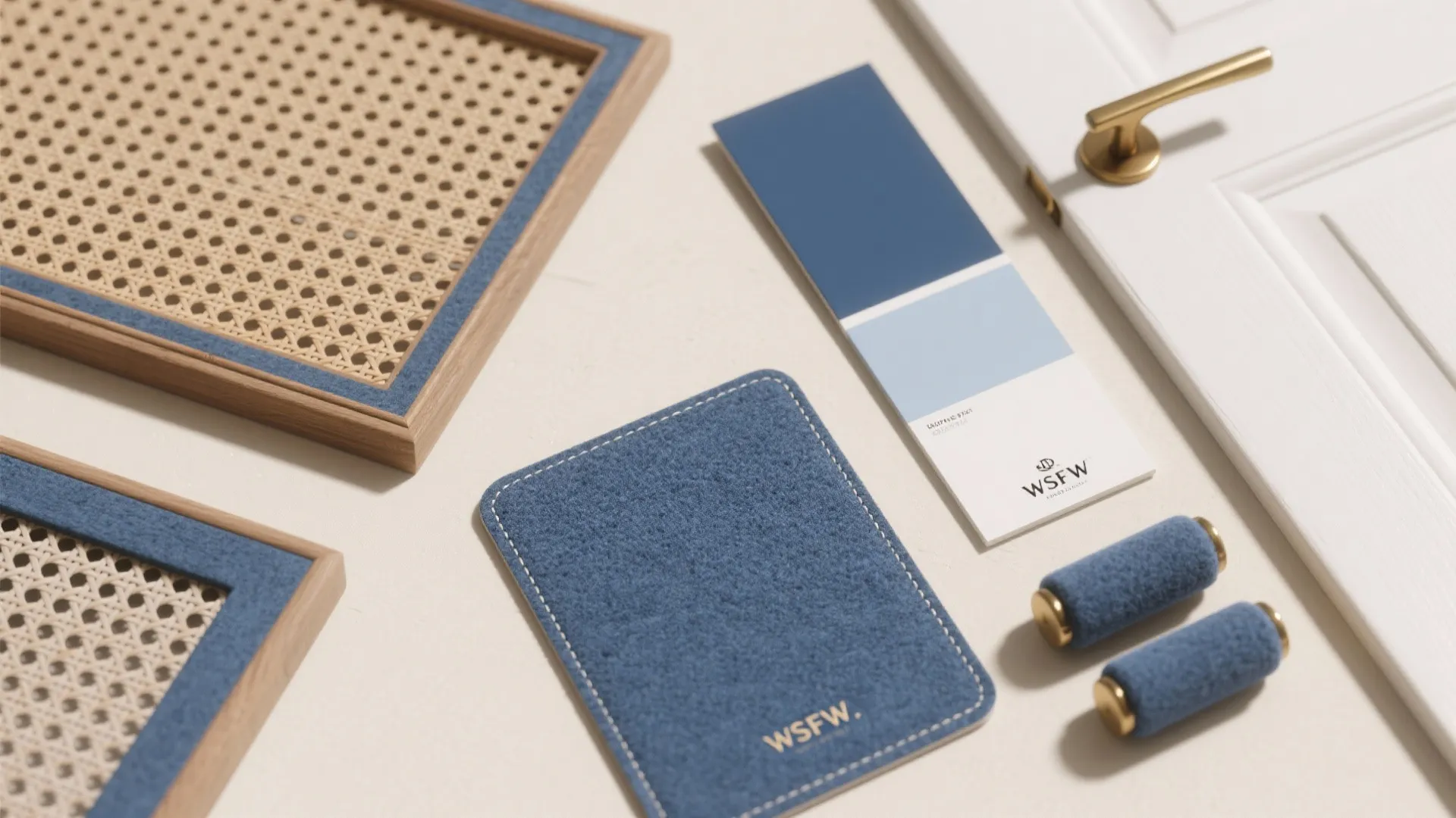 5. Painted Wood with Cane Weave