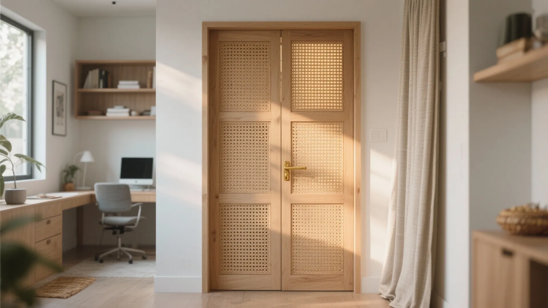 Cane + Plywood Combo Doors