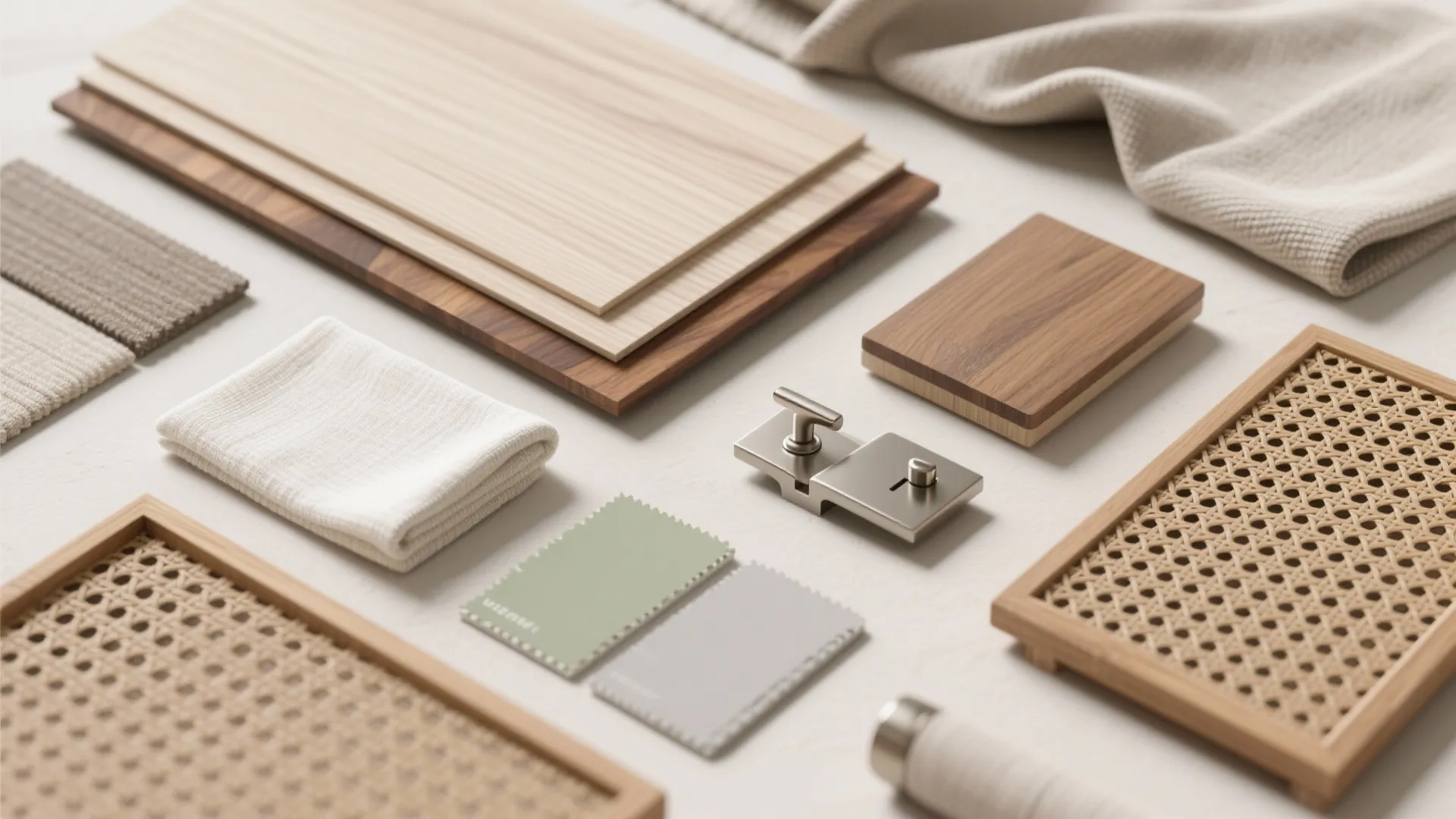 Warmth from layered wood and cane