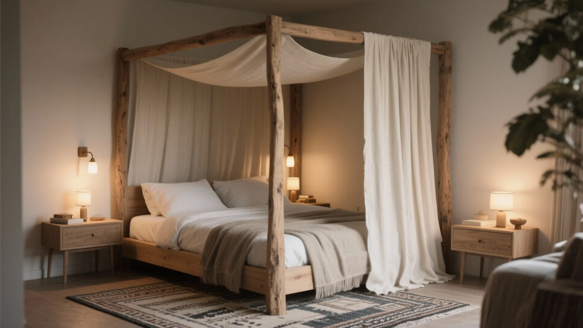 2. A statement canopy bed (without the dust)