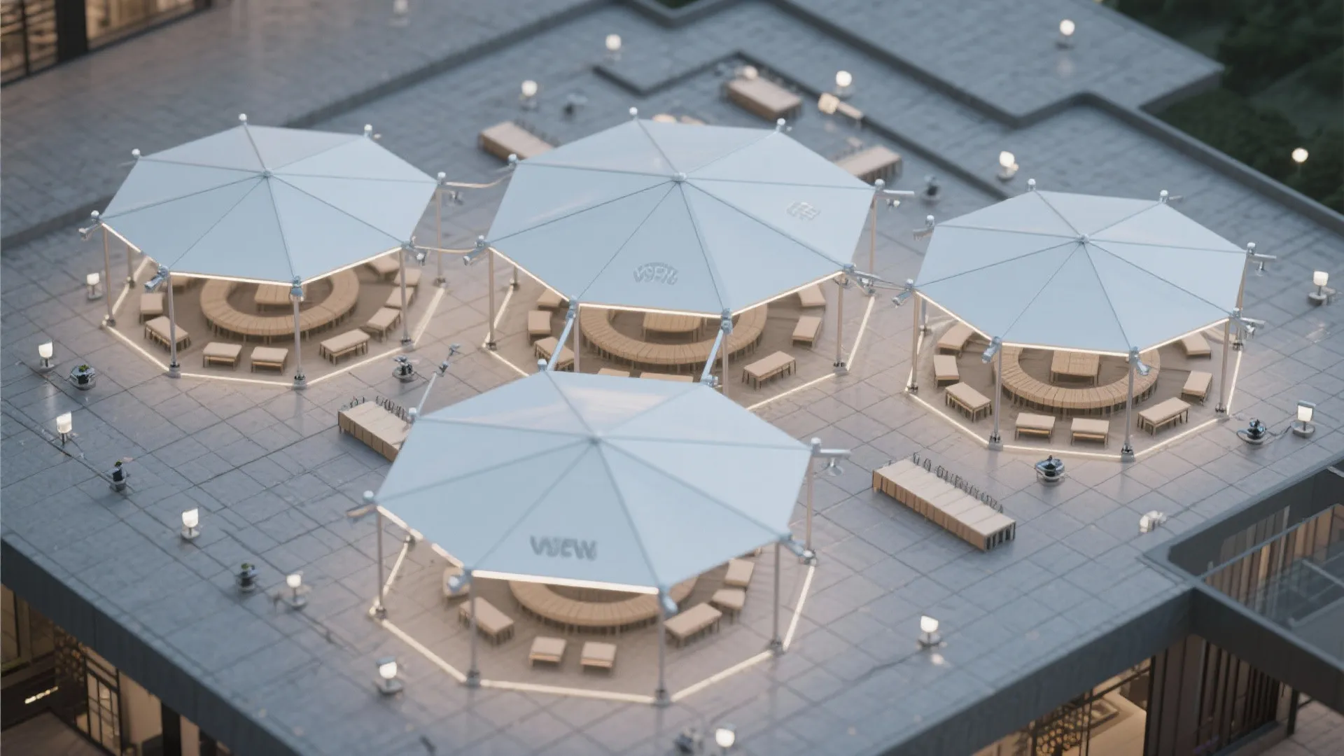 Geometric Ceiling Canopies