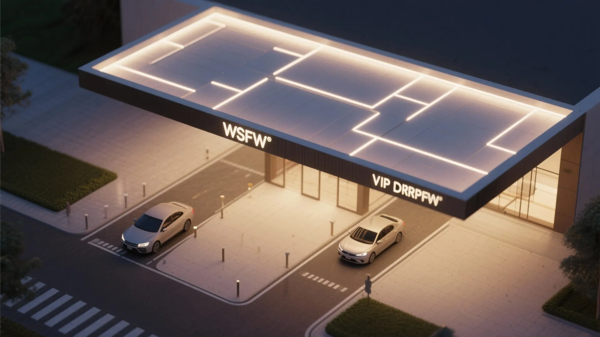 Grand Entry Canopy With Integrated Lighting