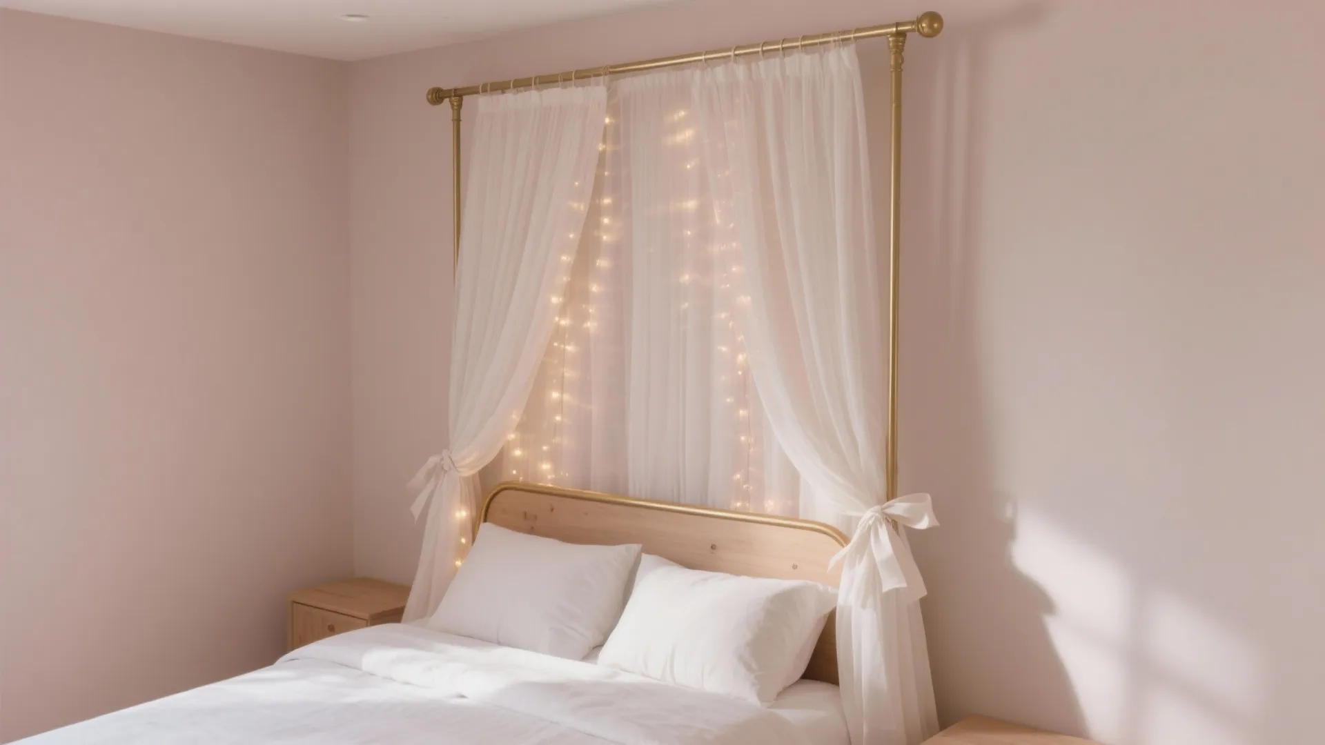Canopy Magic: Drapes, Fairy Lights, and Headboard Height