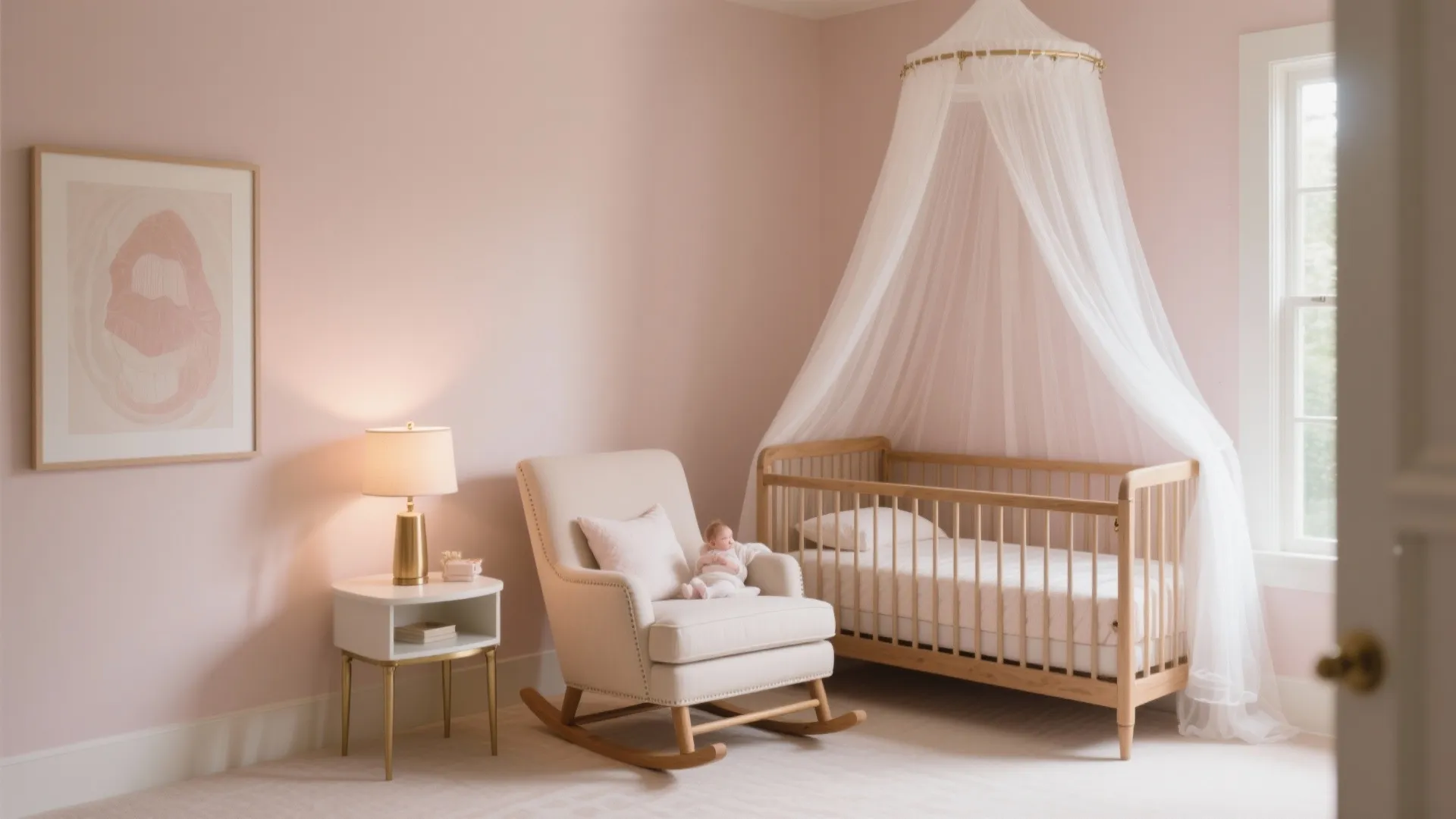 Dreamy Canopy Corner with Safe Crib Zone