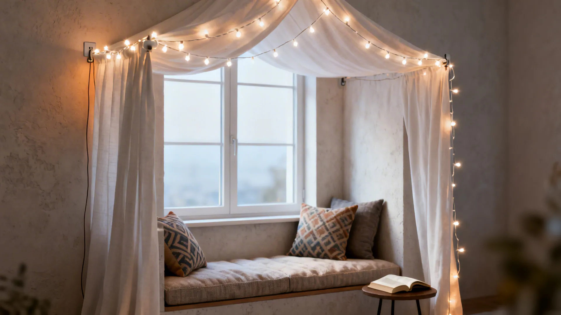 1. Soft Canopy Over a Seating Nook