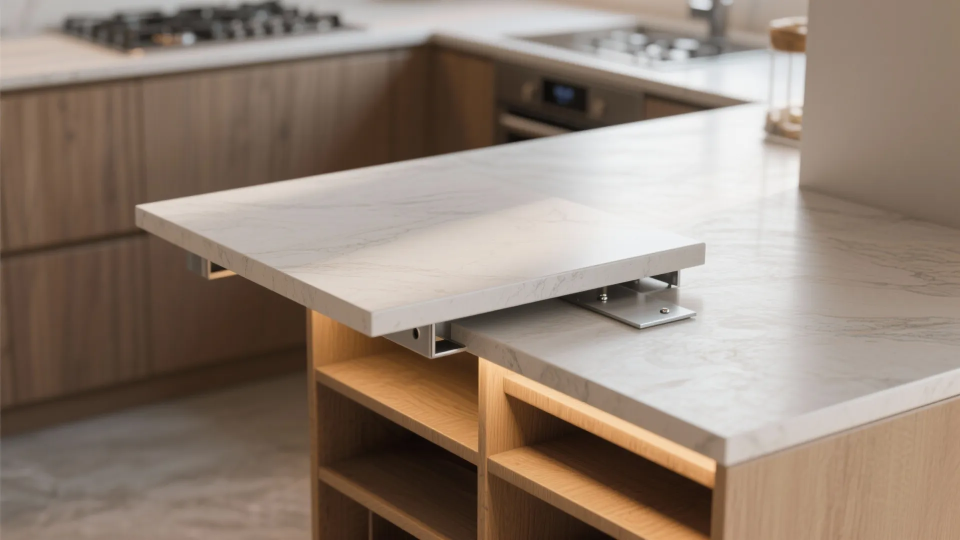 5. Minimalist countertop extension