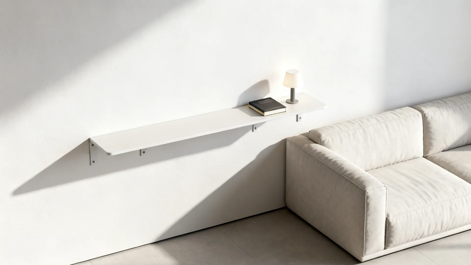 3. Wall-mounted cantilever shelf