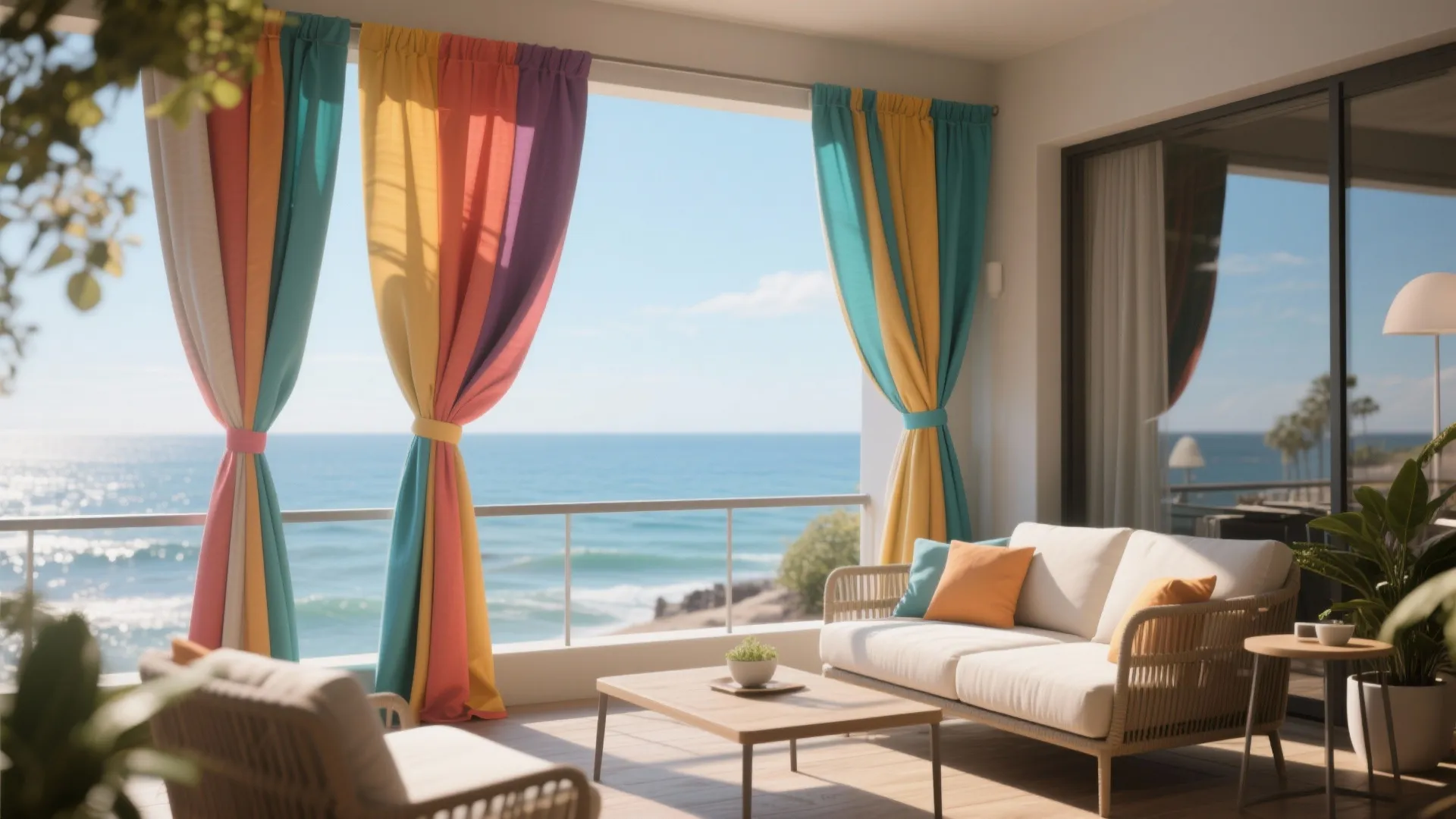 Weatherproof canvas curtains for year-round use