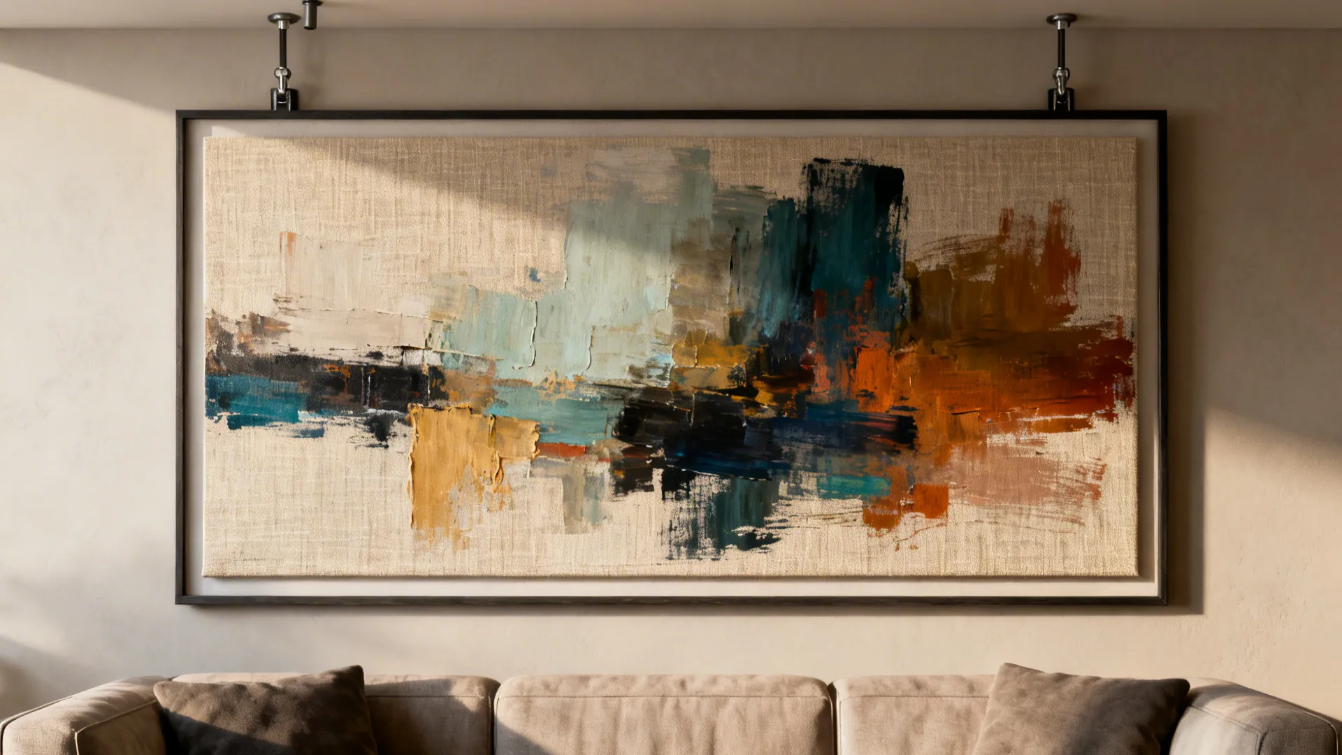 1. One Oversized Abstract Canvas