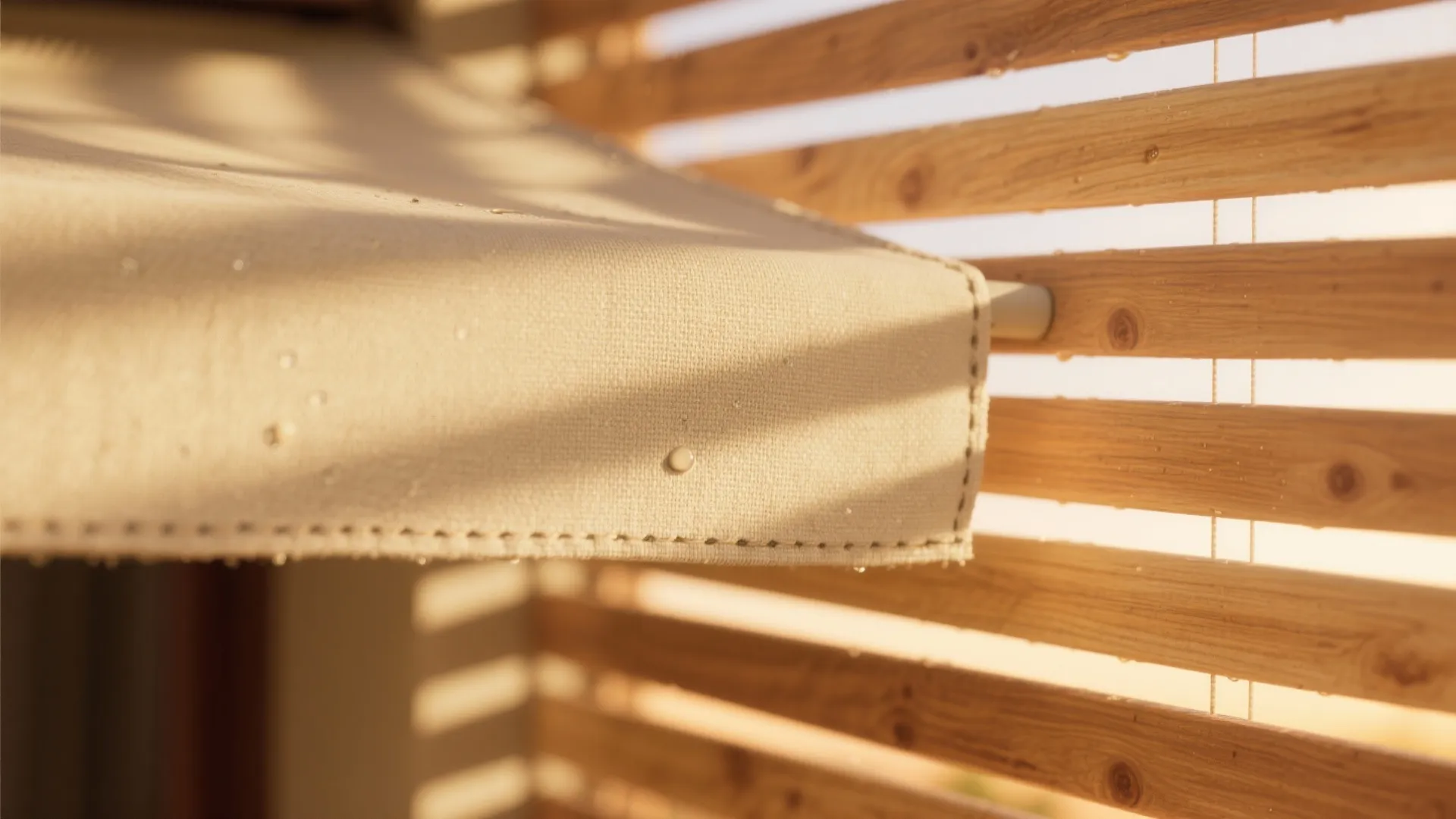 Textured canvas with warm wood accents (cozy, natural)