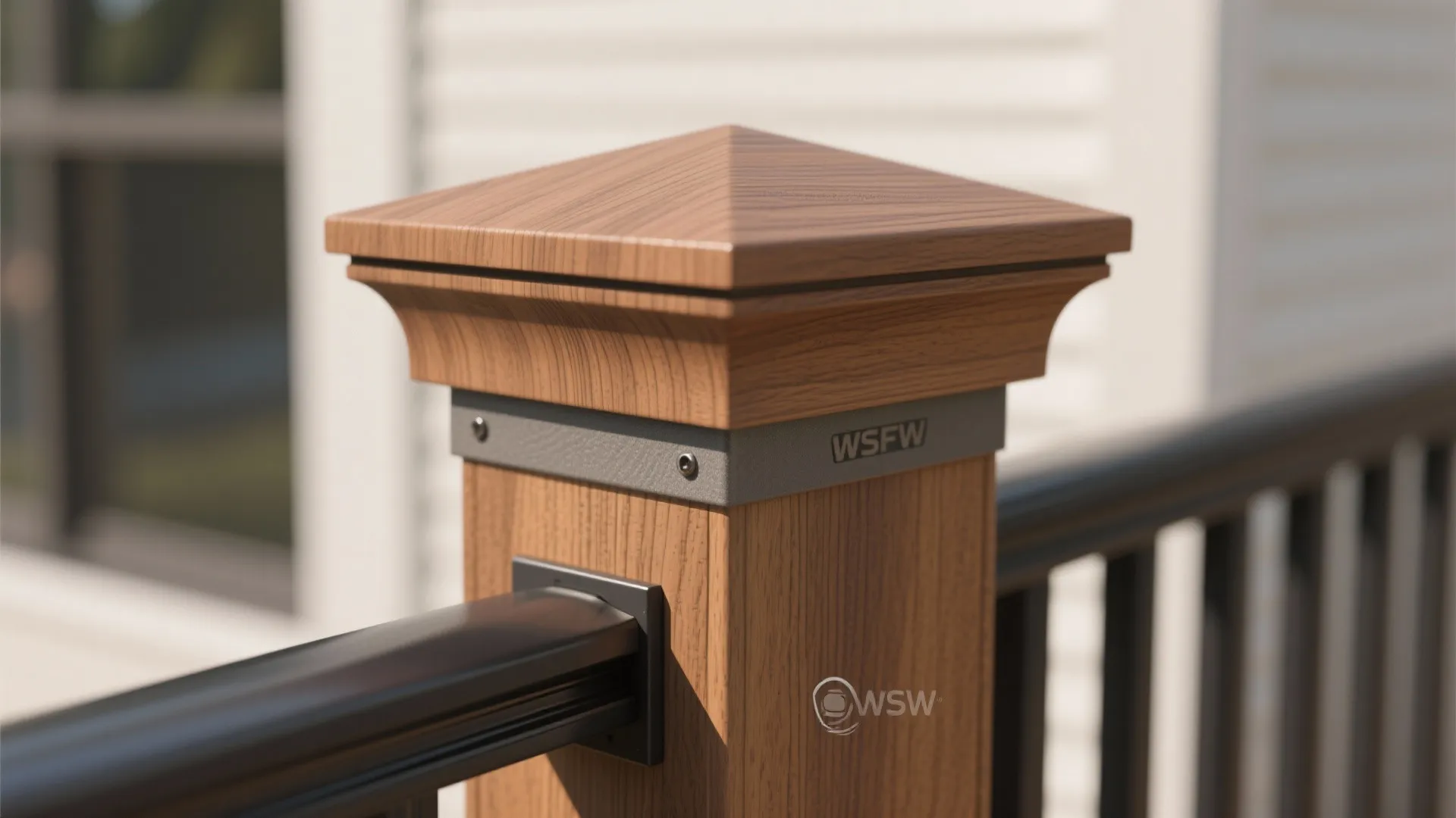 3) Warm Composite Tops with Wood-Look Posts