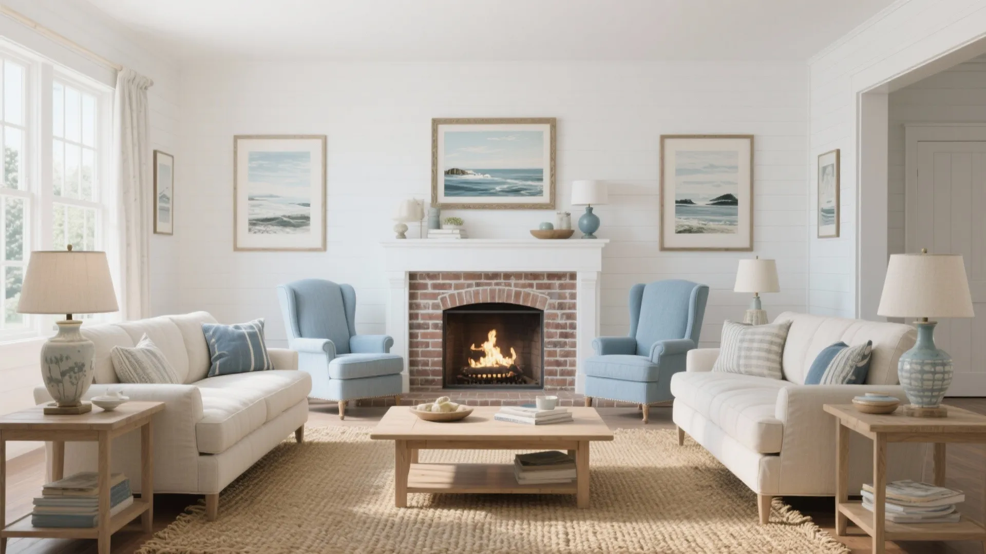 Symmetry with a Central Fireplace