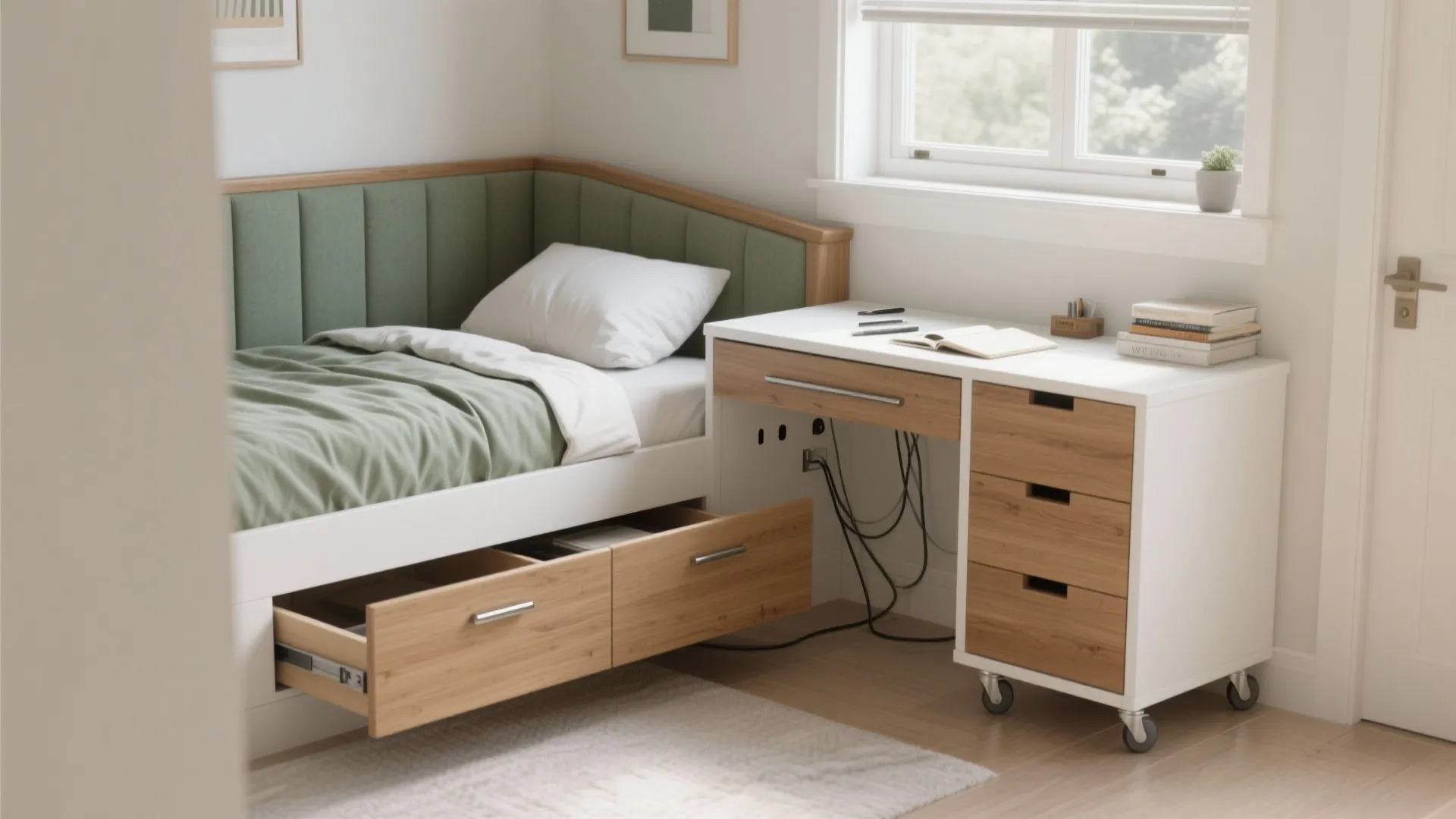 Daybed or Captain’s Bed with Pull-Out Desk
