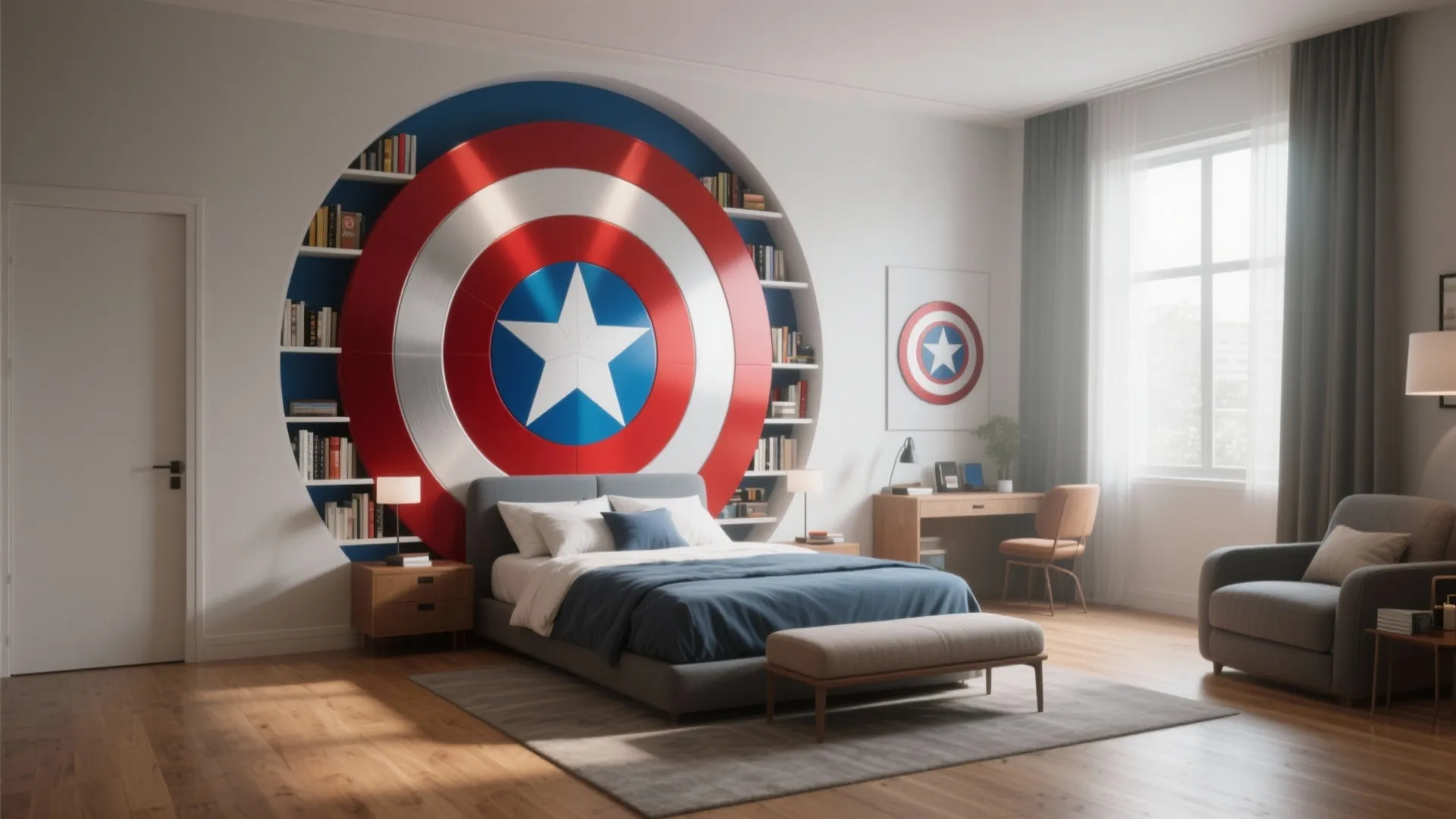 Idea 2: Captain America’s Shield Centerpiece