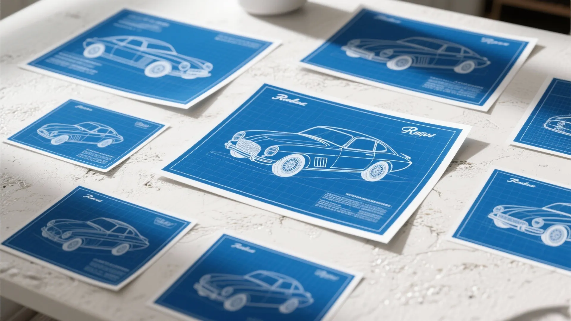 5. Automotive Blueprint Posters