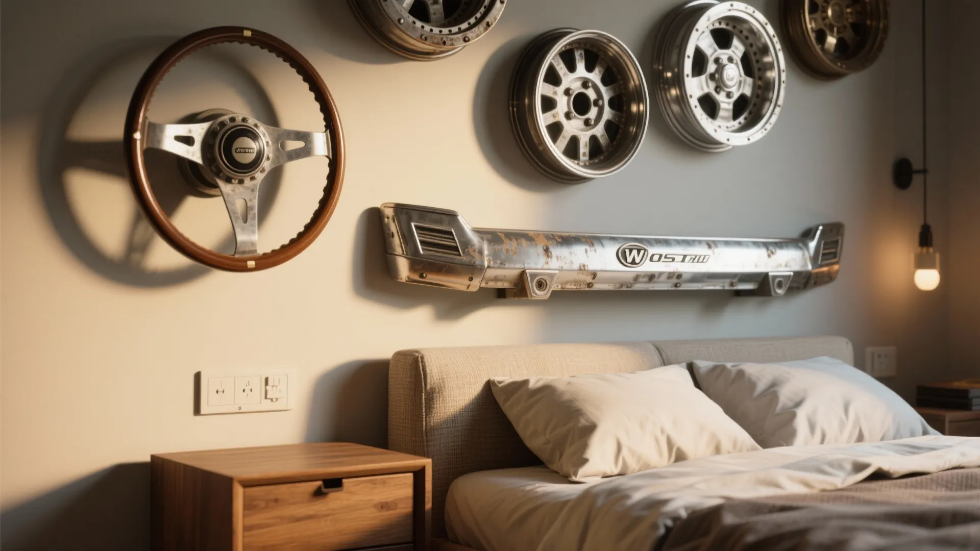 2. Repurposed Car Parts as Statement Pieces