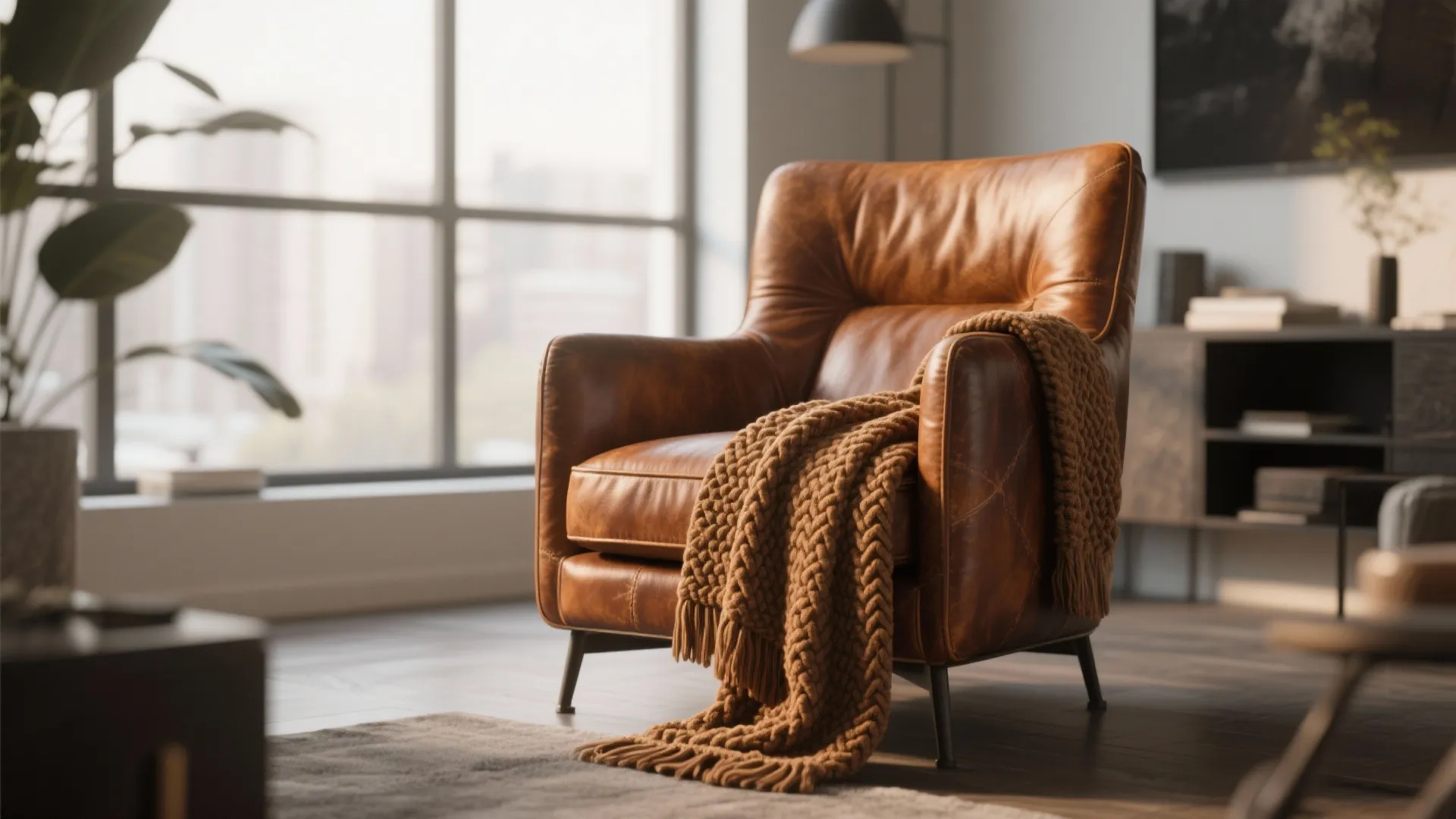 5. Leather Club Chairs