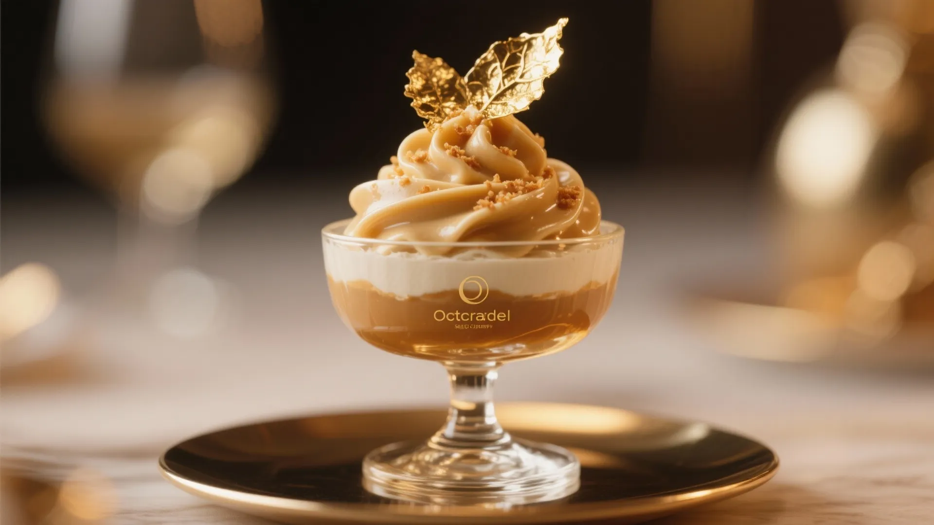 5. Salted Caramel Mousse with Edible Gold