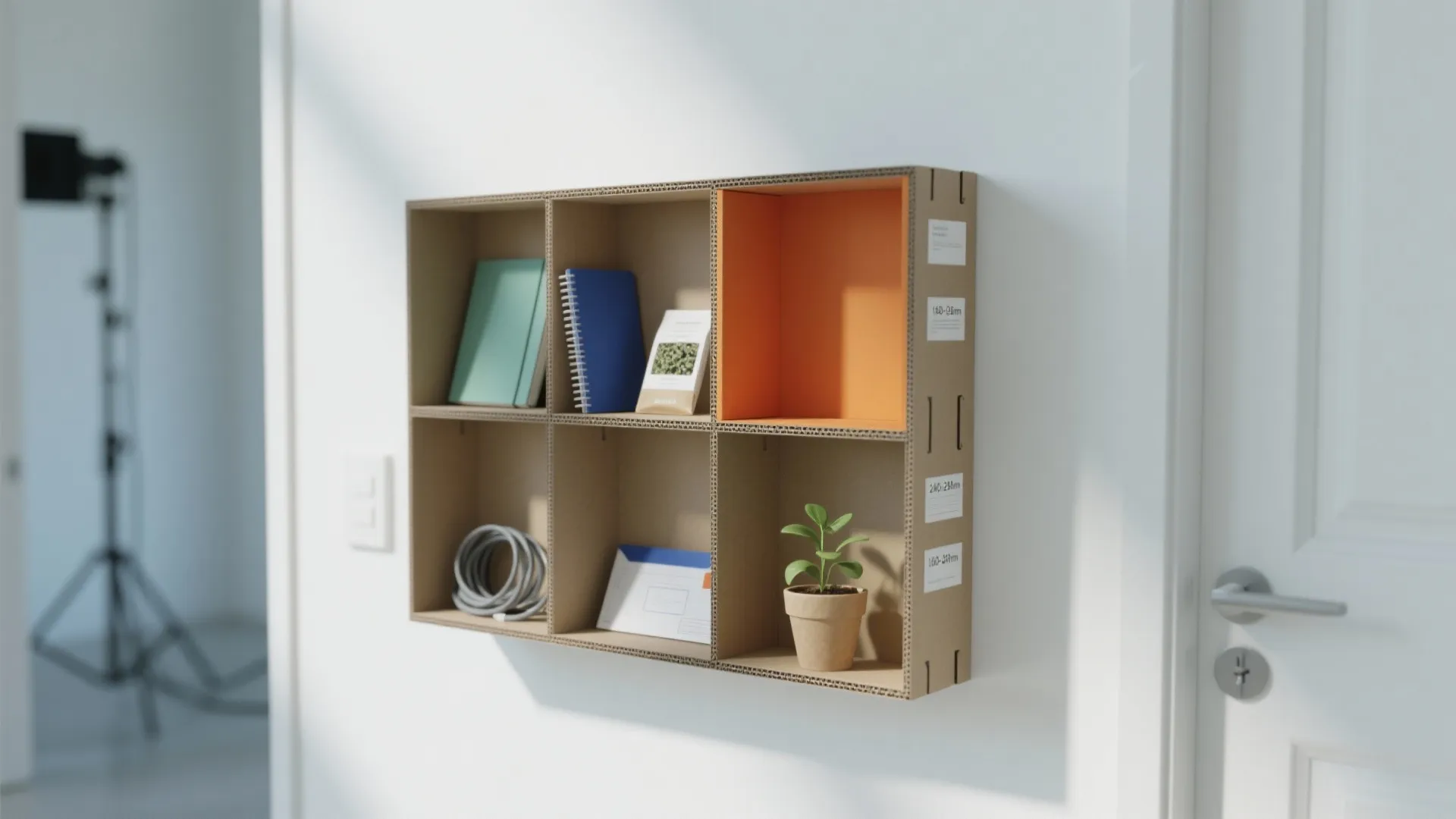 DIY Cardboard Wall Shelf: Space-Saving Storage Solution