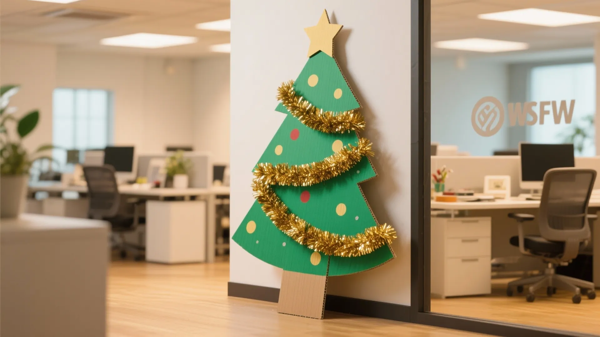 7. Cardboard Cutout Tree