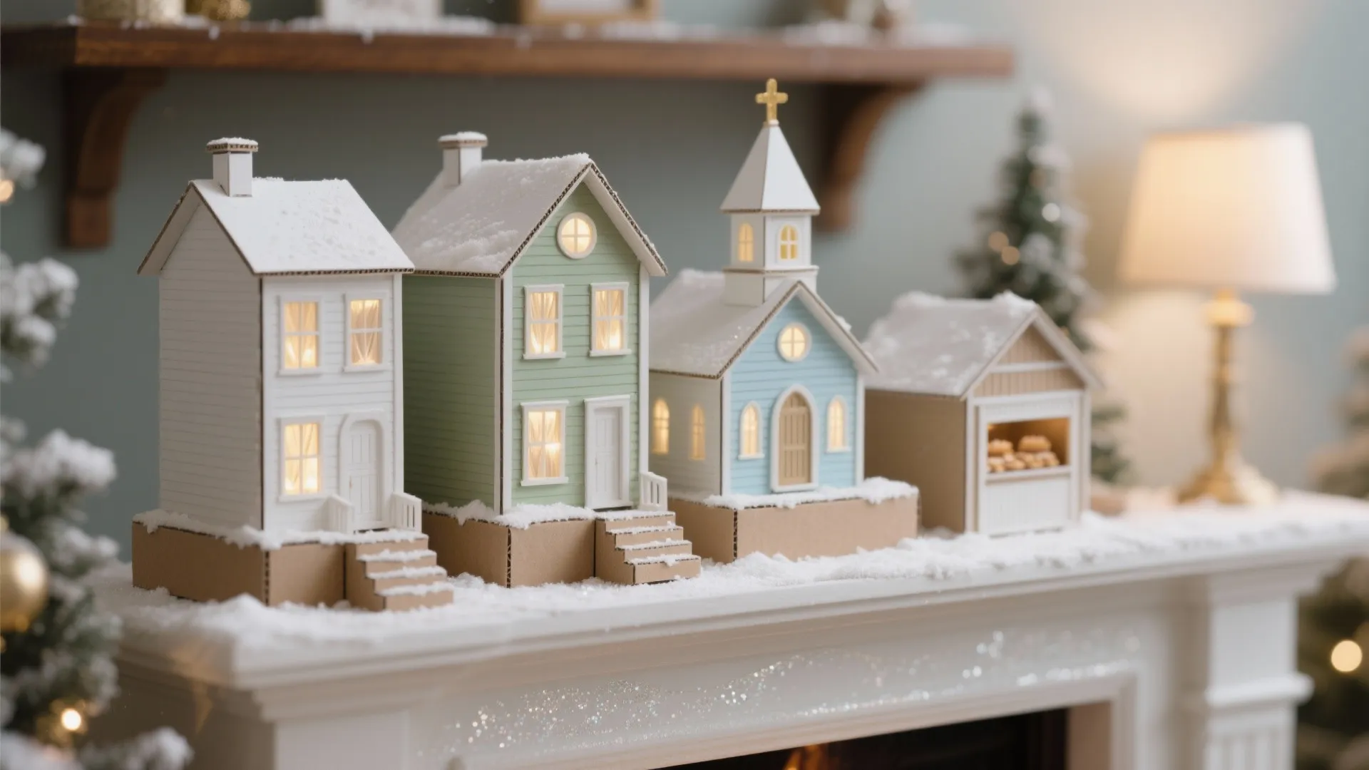 Cardboard Christmas Houses DIY: Festive Décor on a Budget: 1 Minute to Craft Enchanting Cardboard Christmas Houses