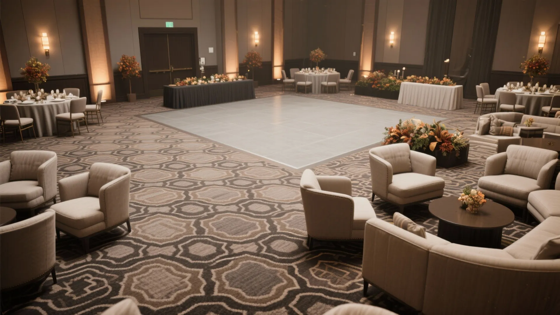 [Section: Inspiration 3] Patterned Carpet Tiles for Zones and Warmth