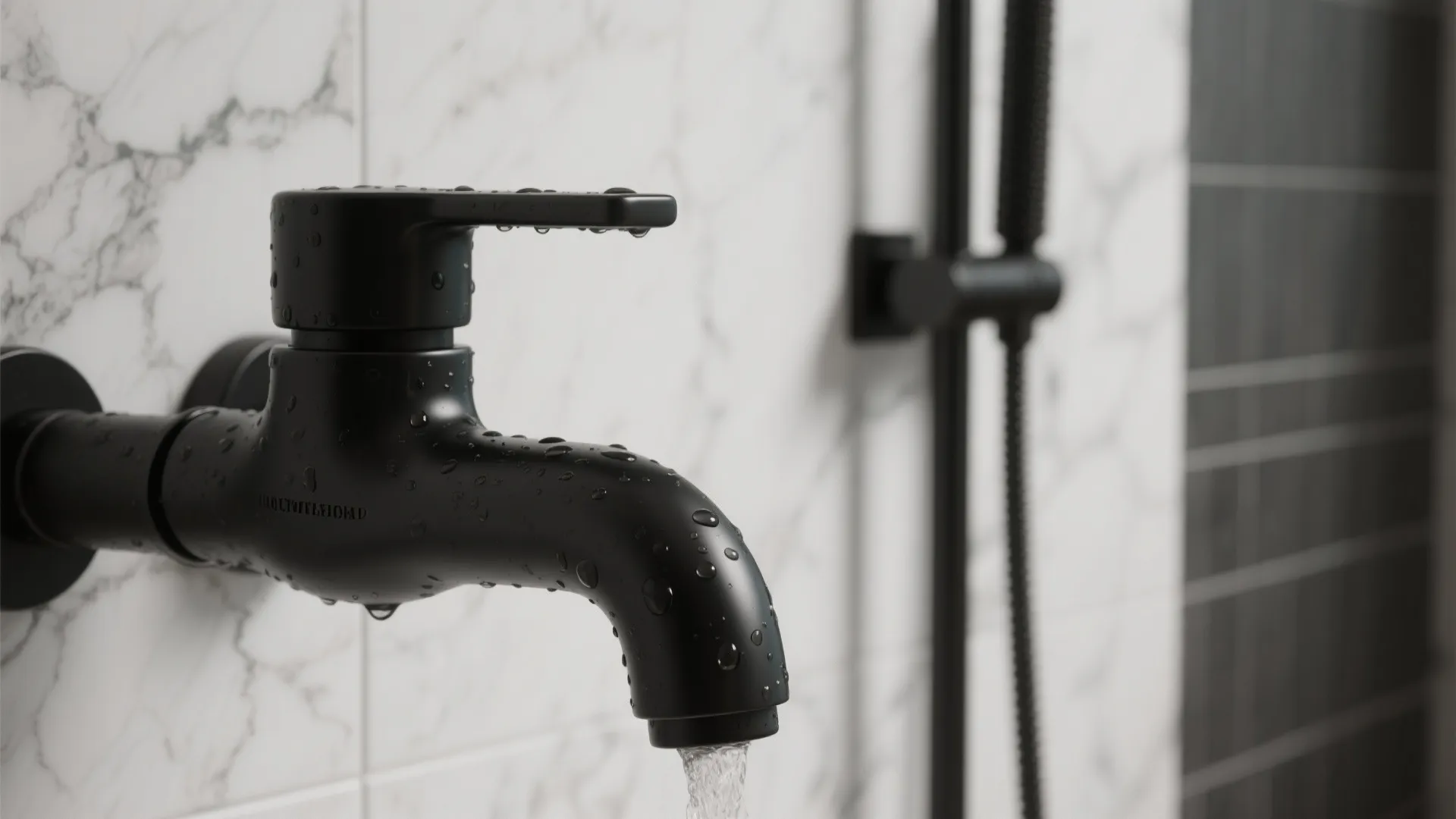 2. Contrast with Matte Black Fixtures