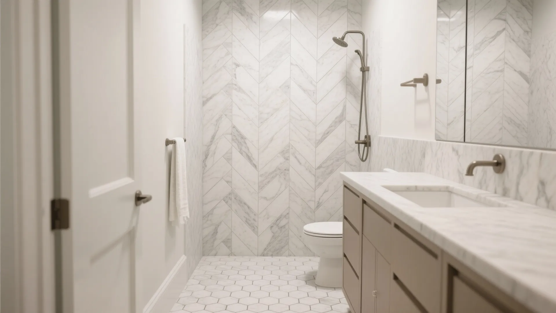 Herringbone Carrara For Movement And Grip