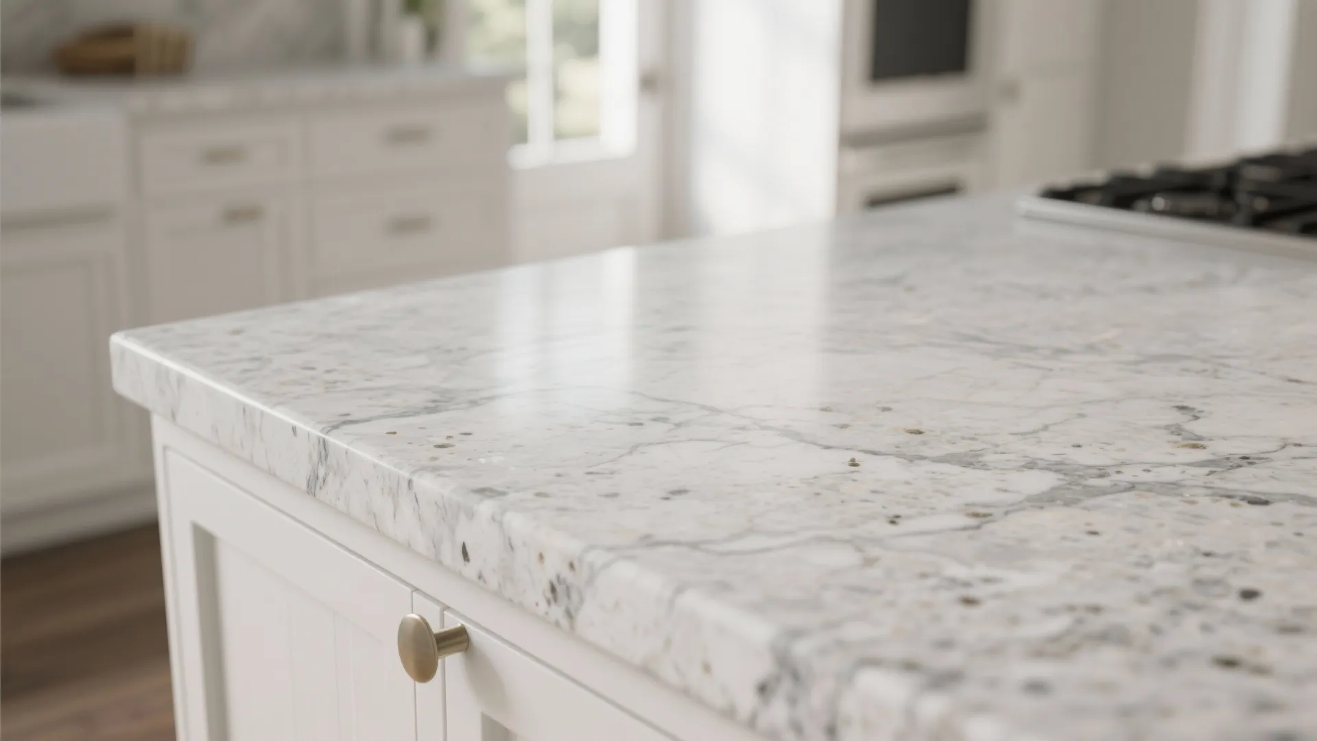 1. Classic Carrara White with Subtle Granite Veining