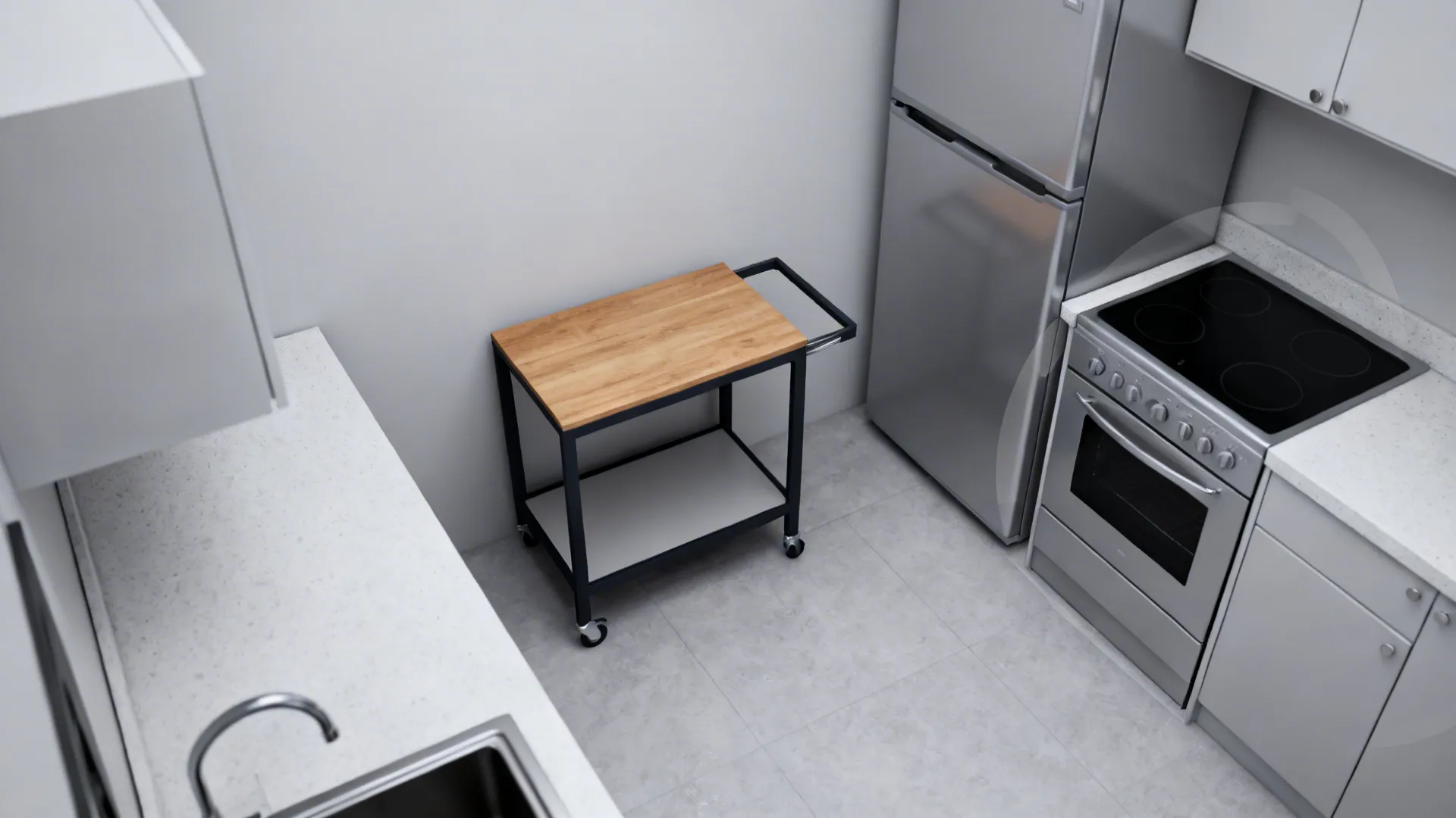 Compact Islands and Mobile Prep Carts