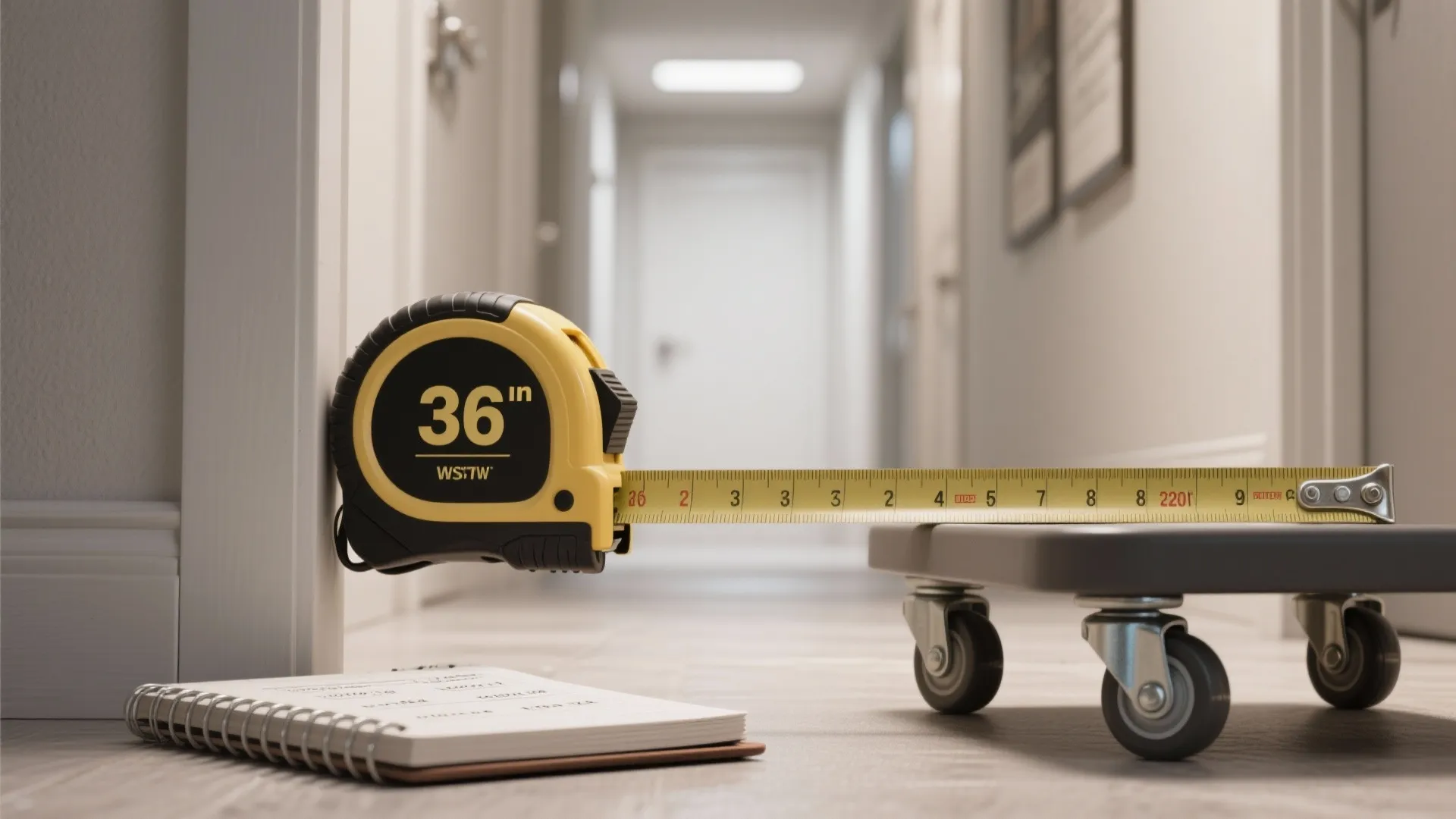 What clearance should I allow around a cart for comfortable use?