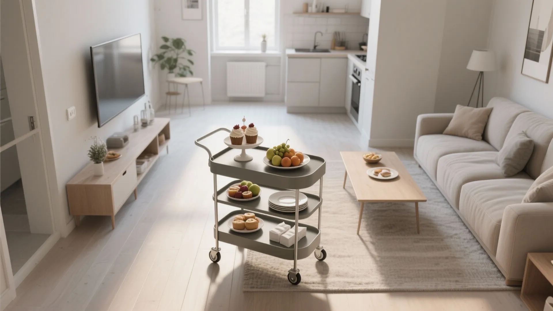 Convertible Dessert Station + Storage Cart