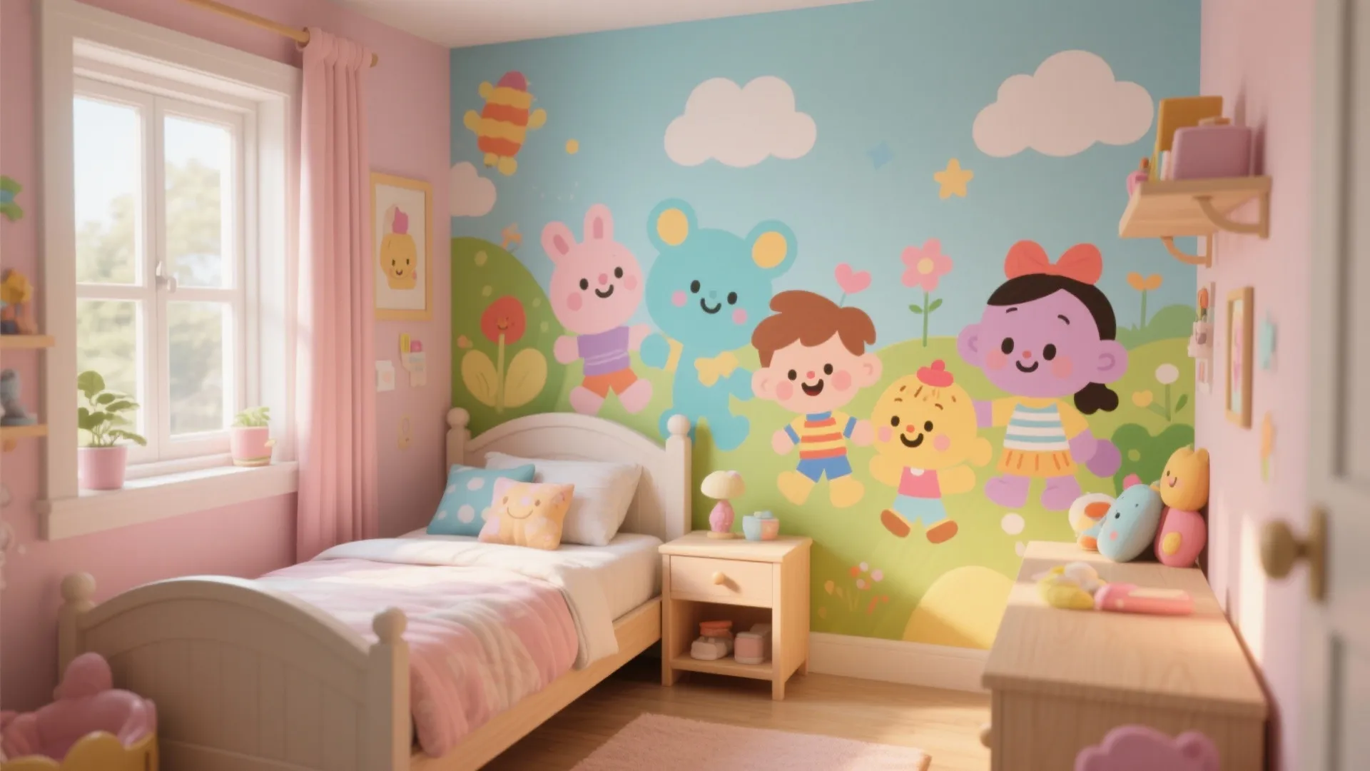 Creative Cartoon Wall Painting Ideas for Playful Spaces: 1 Minute to Brighten a Room: Fast Cartoon Wall Painting Tricks
