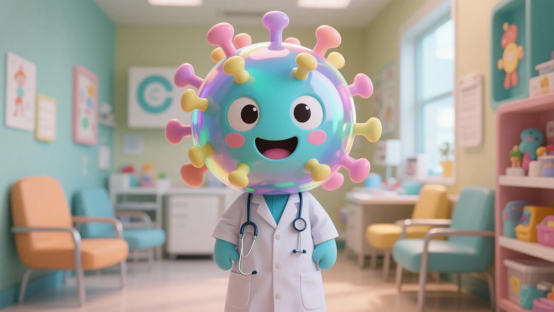 4. Cartoony Virus or Cell