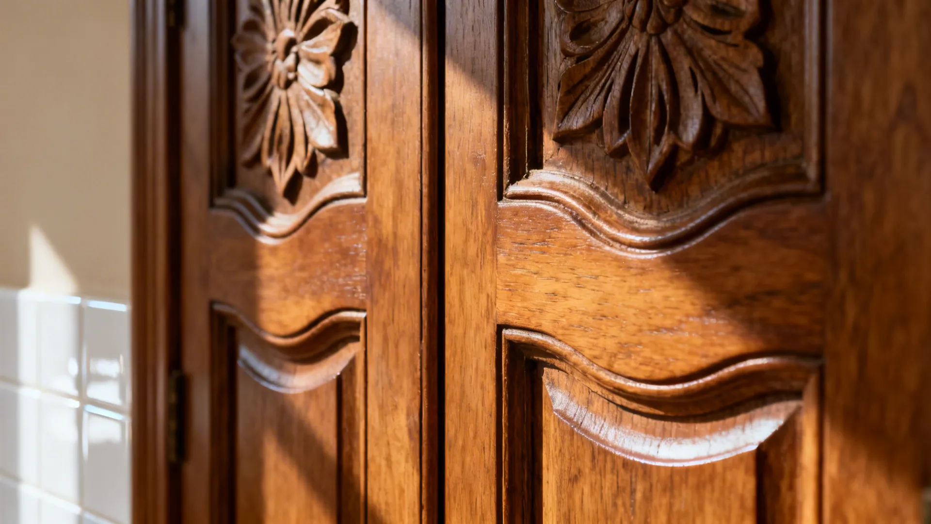Classic Two-Leaf Entrance with Carved Panels