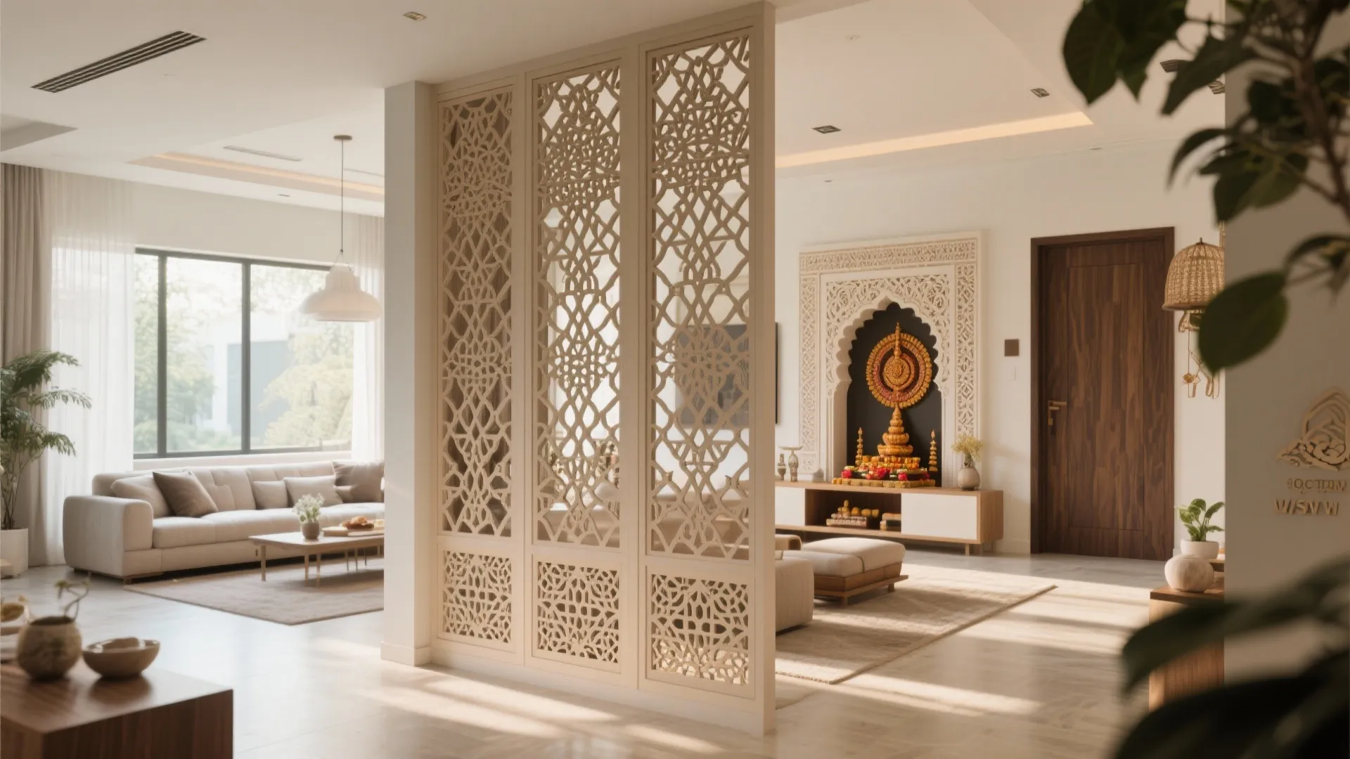 Carved Partition for Sacred Space