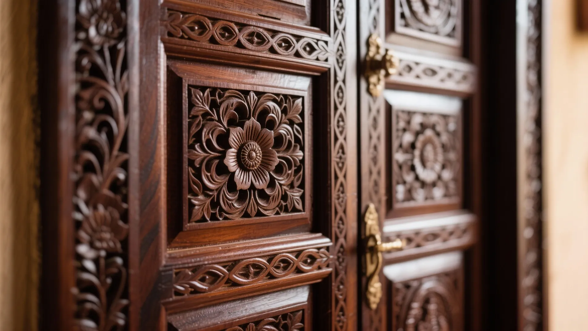 Carved Rosewood Doors