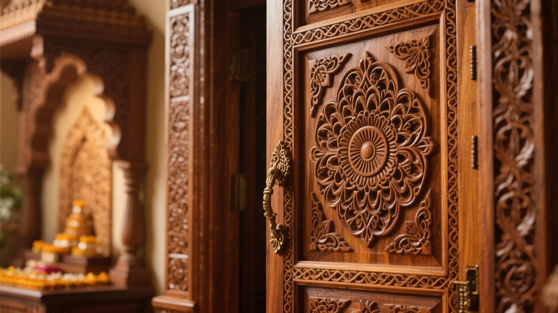 Intricately Carved Wooden Doors