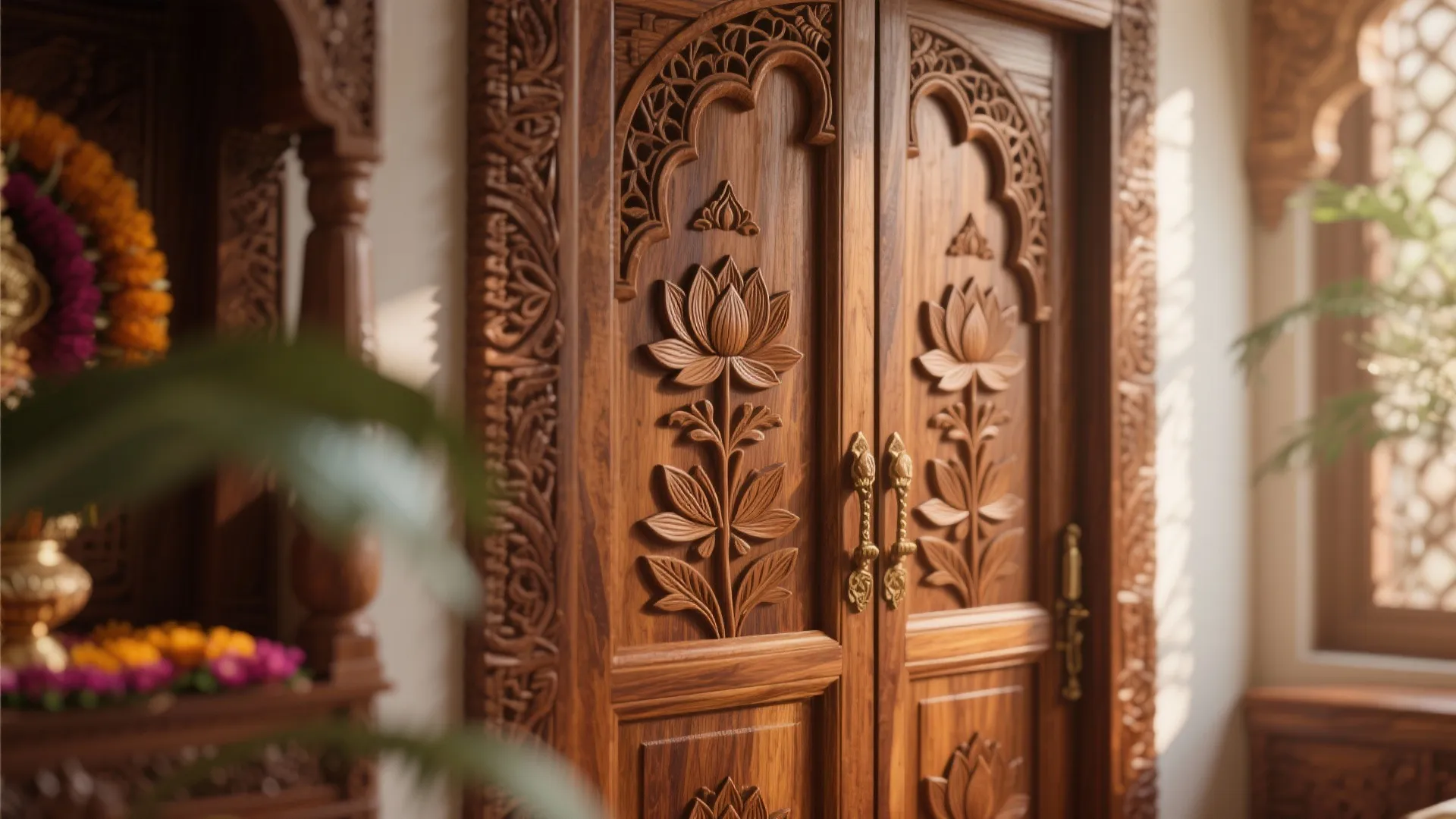 Intricately Carved Wooden Doors